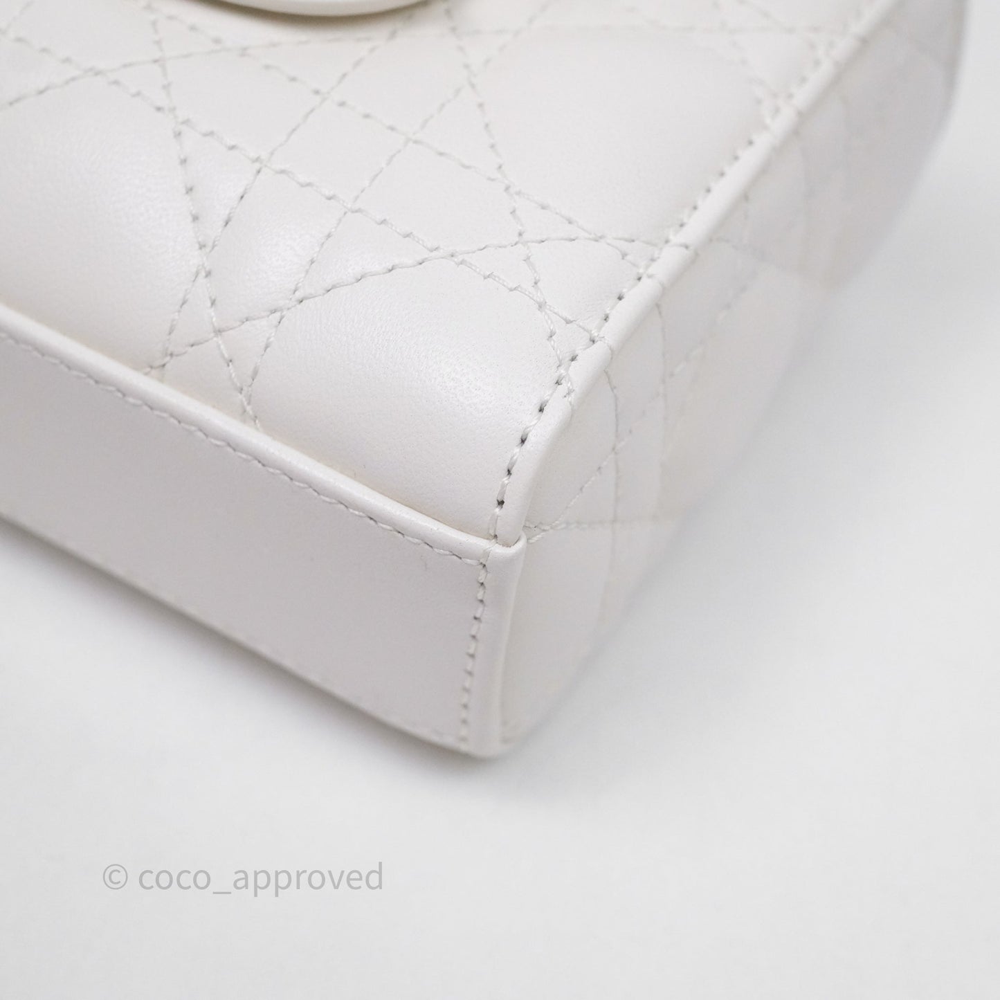 Christian Dior Mini Lady D-Joy White Light Gold Hardware