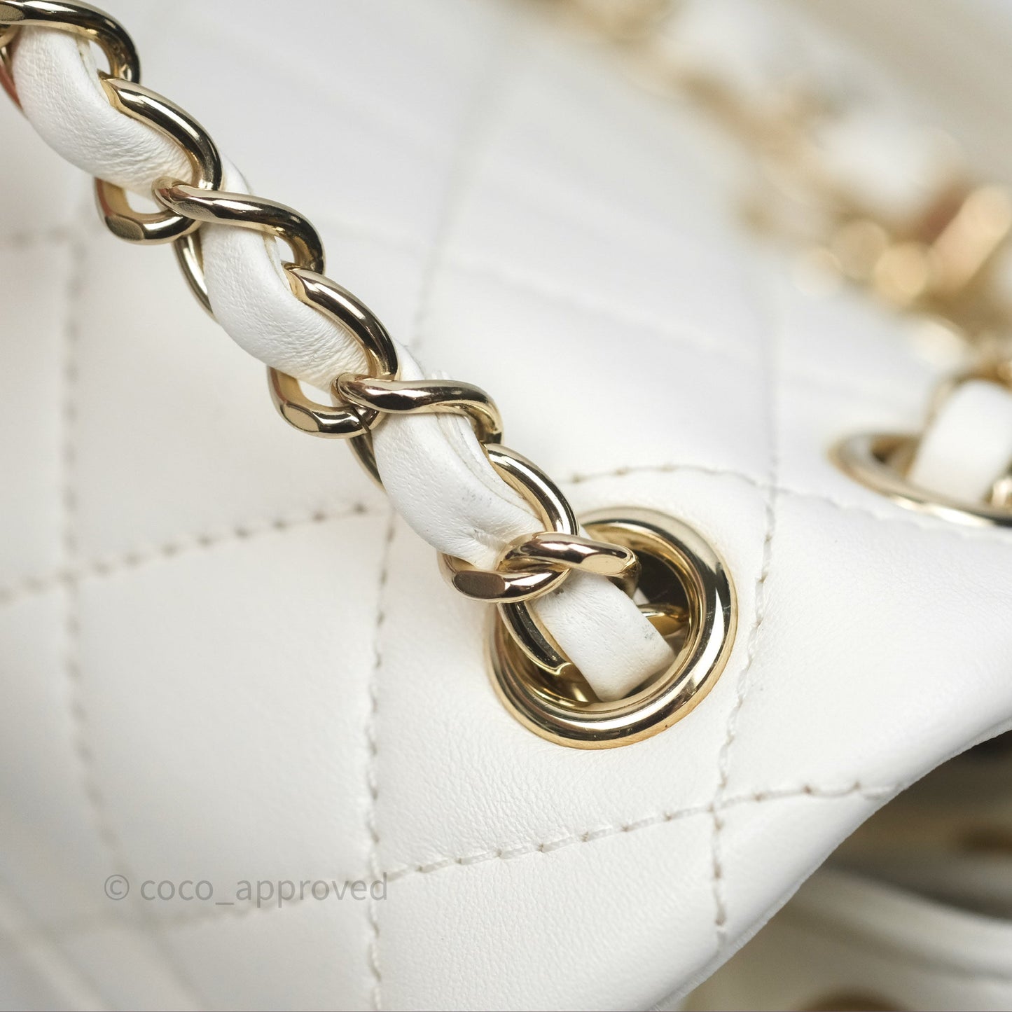 Chanel Quilted Small Duma Drawstring Backpack White Calfskin Gold Hardware