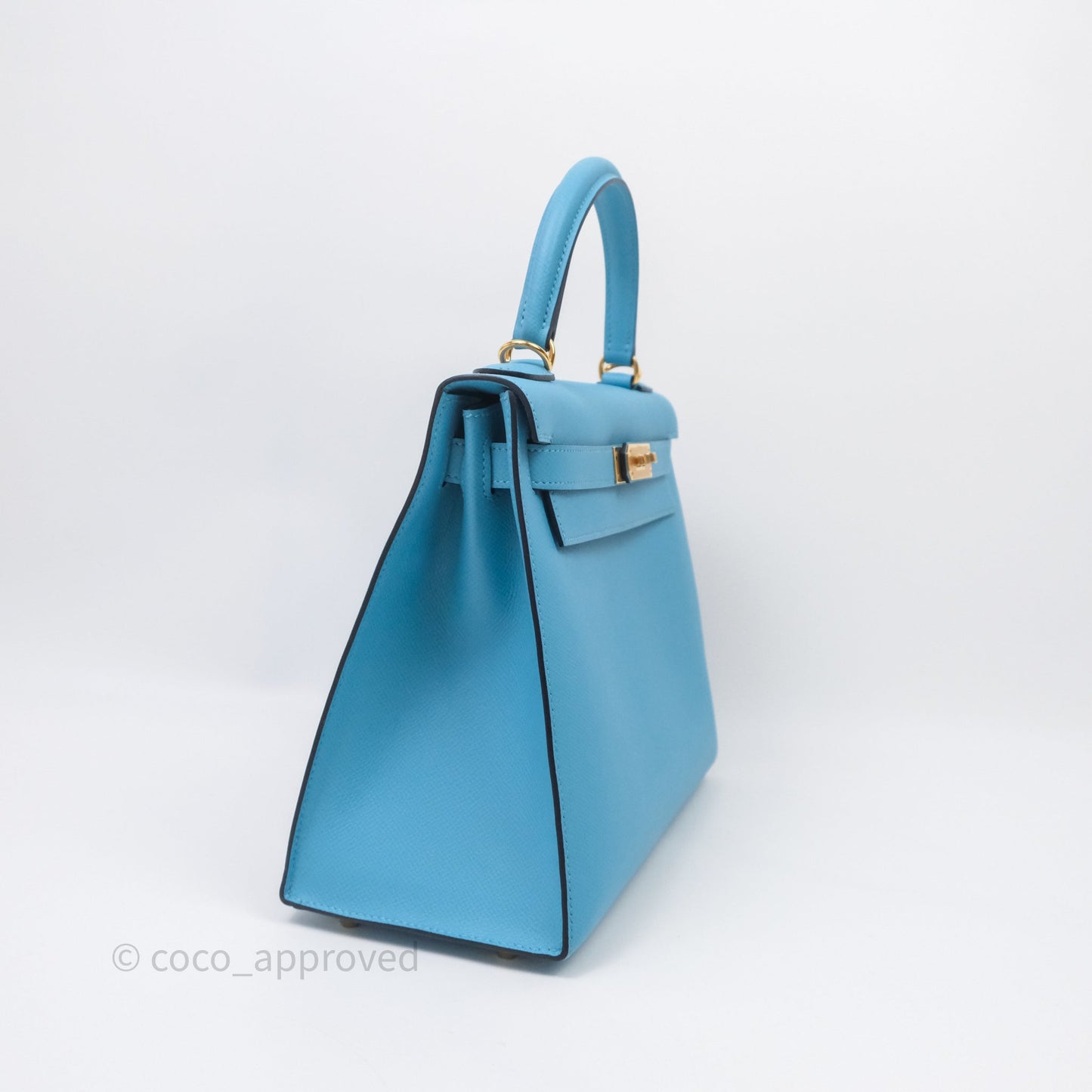 Hermès Kelly 28 Bleu du Nord P3 Epsom Gold Hardware
