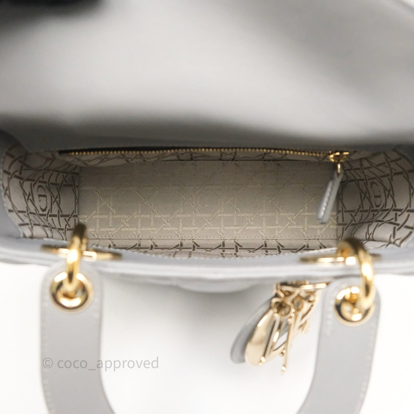 Dior Lady Dior My ABCDior Grey Lambskin Cannage
