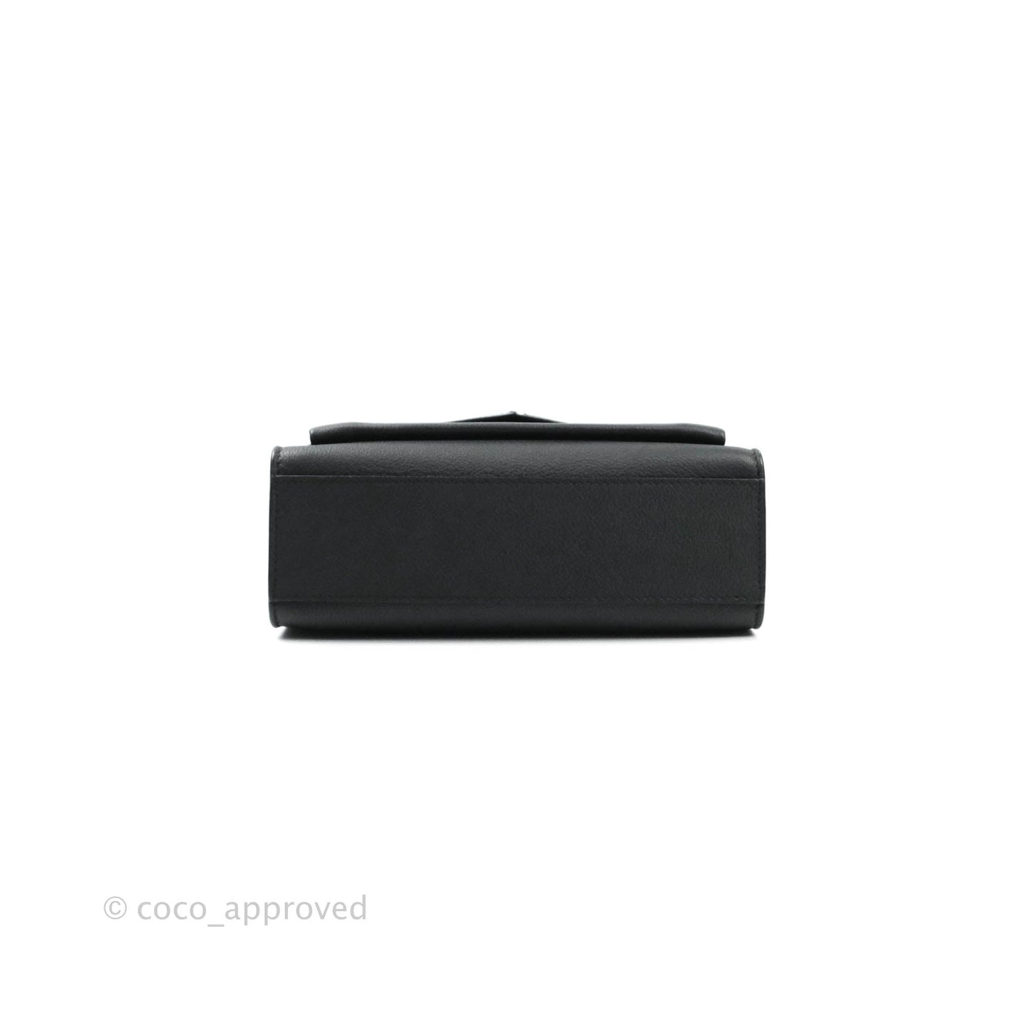 Louis Vuitton Calfskin My Lockme BB Bag Black Silver Hardware