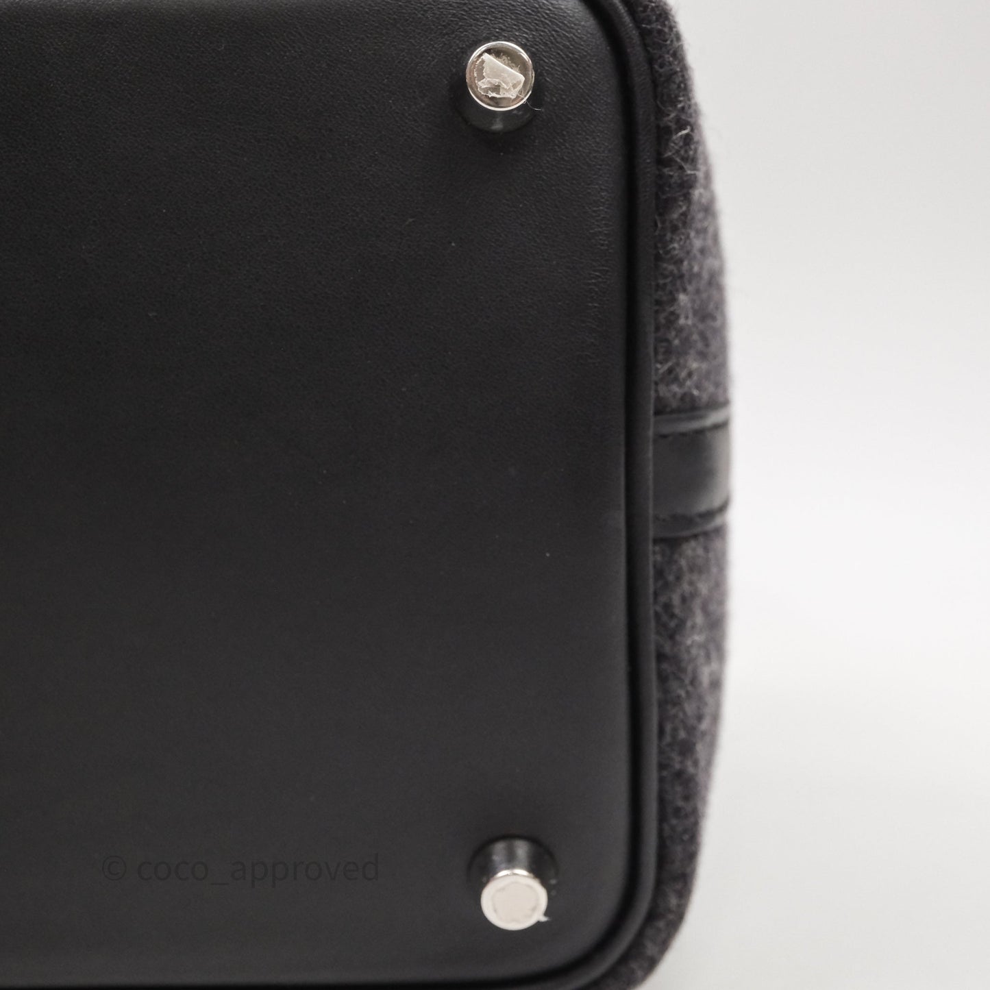 Hermès Picotin 18 Graphite 88/ Noir 89 Wool Swift Palladium Hardware