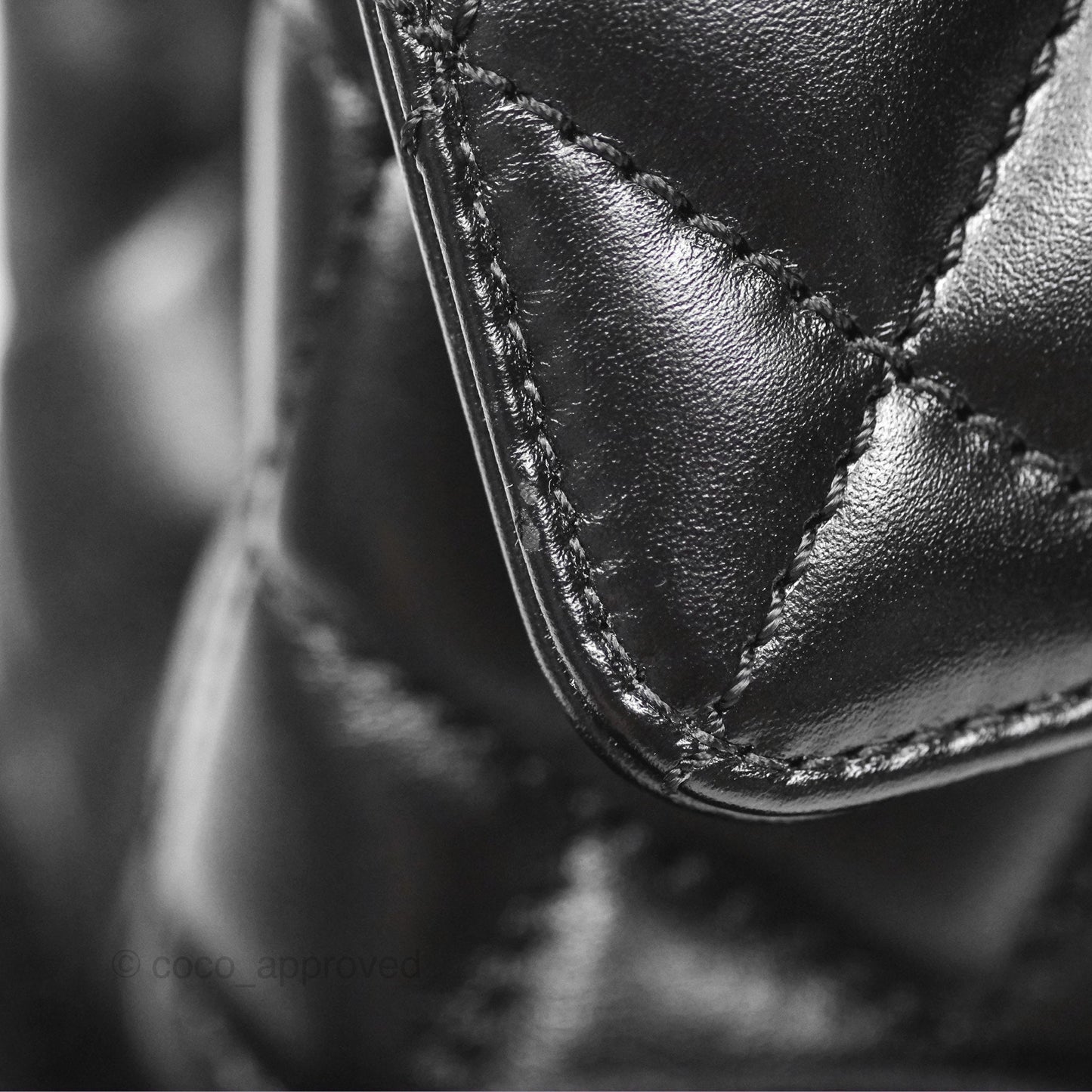 Chanel Small Coco Handle Quilted Black Calfskin Aged Gold Hardware