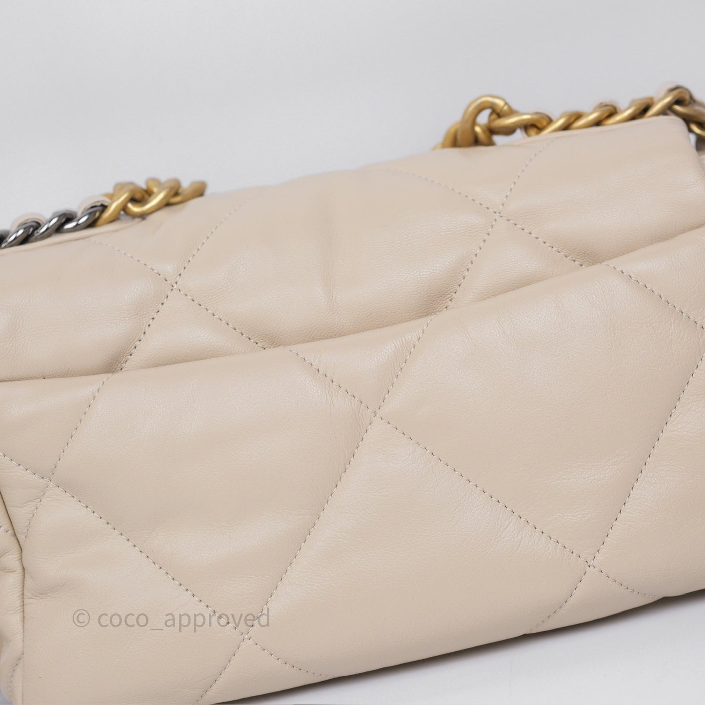 Chanel 19 Small Light Beige Mixed Hardware