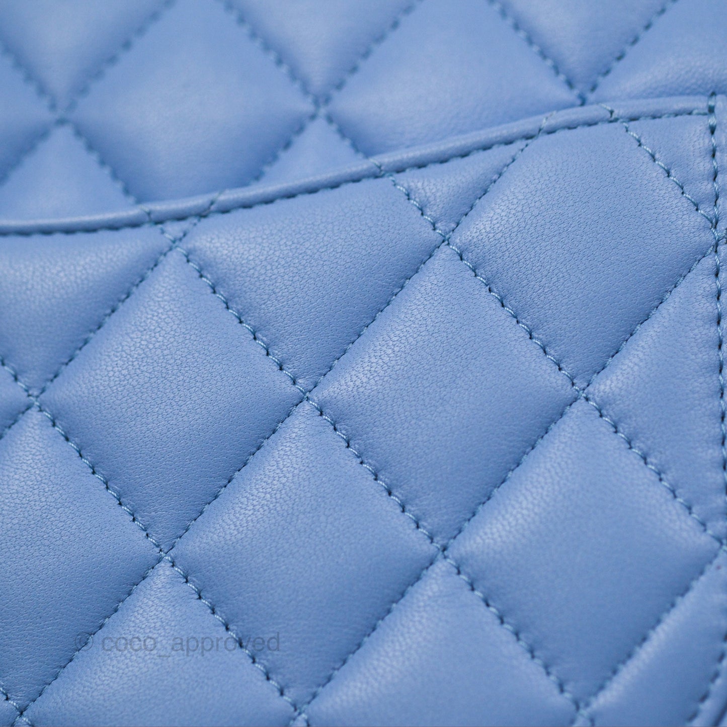 Chanel Small Classic Quilted Flap Sky Blue Lambskin Gold Hardware