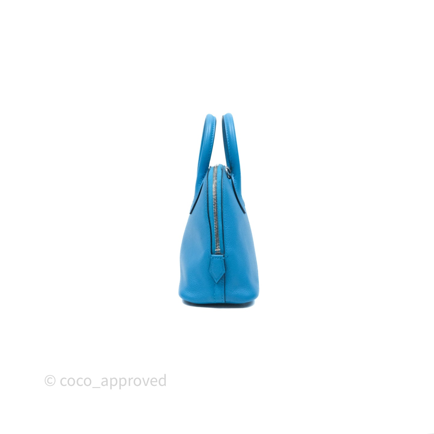 Hermès Bolide Mini 1923 Bleu Frida 0F/ Rose Mexico 0D Evercolor Palladium Hardware