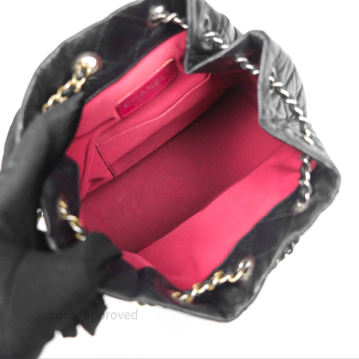 Chanel Small Gabrielle Backpack Black Aged Calfskin