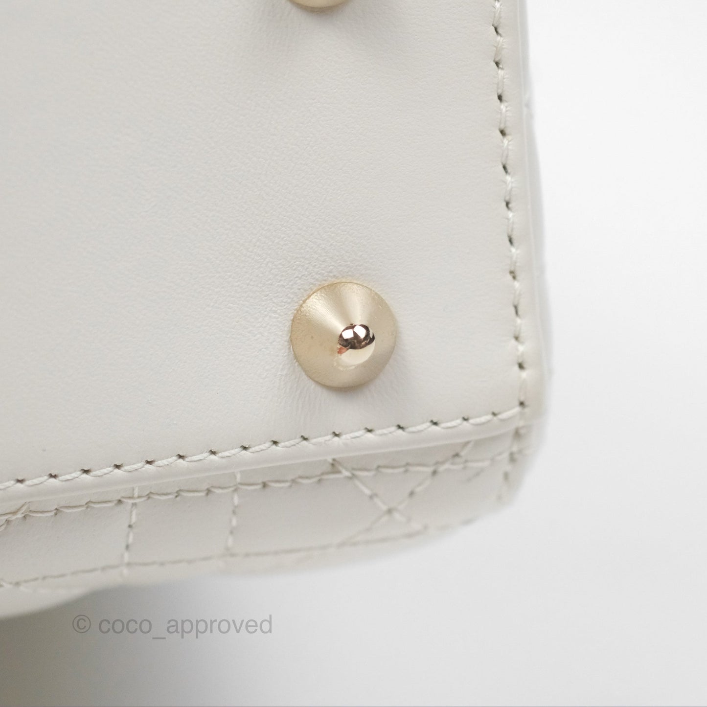 Christian Dior Small Lady Dior My ABCDior Bag Latte Cannage Lambskin