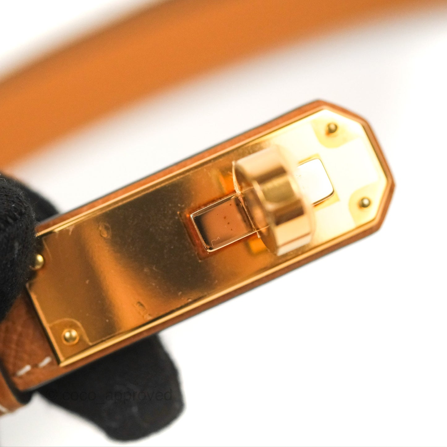 Hermès Kelly Buckle Belt Gold Epsom Gold Hardware