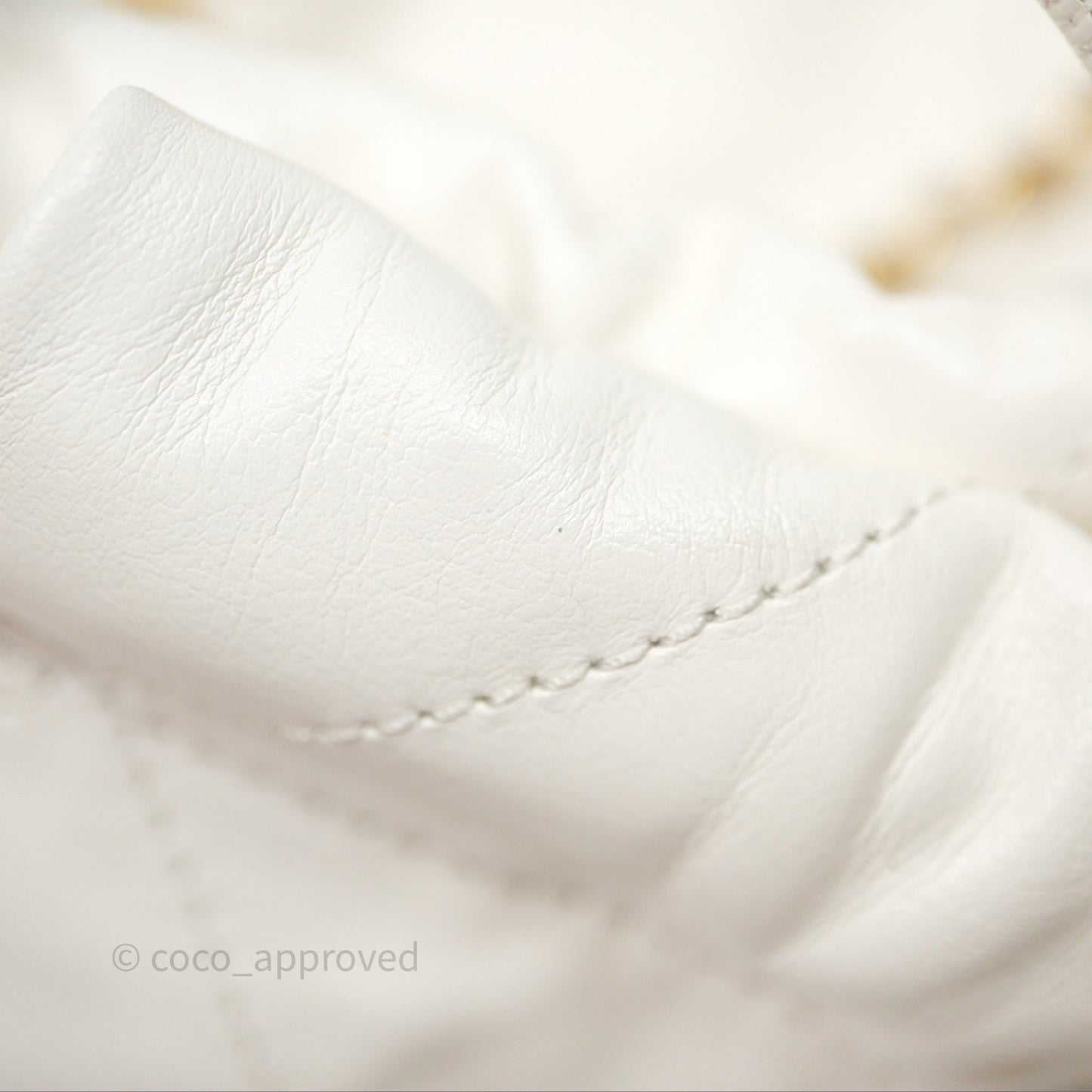 Chanel 22 Mini Bag White Shiny Crumpled Calfskin
