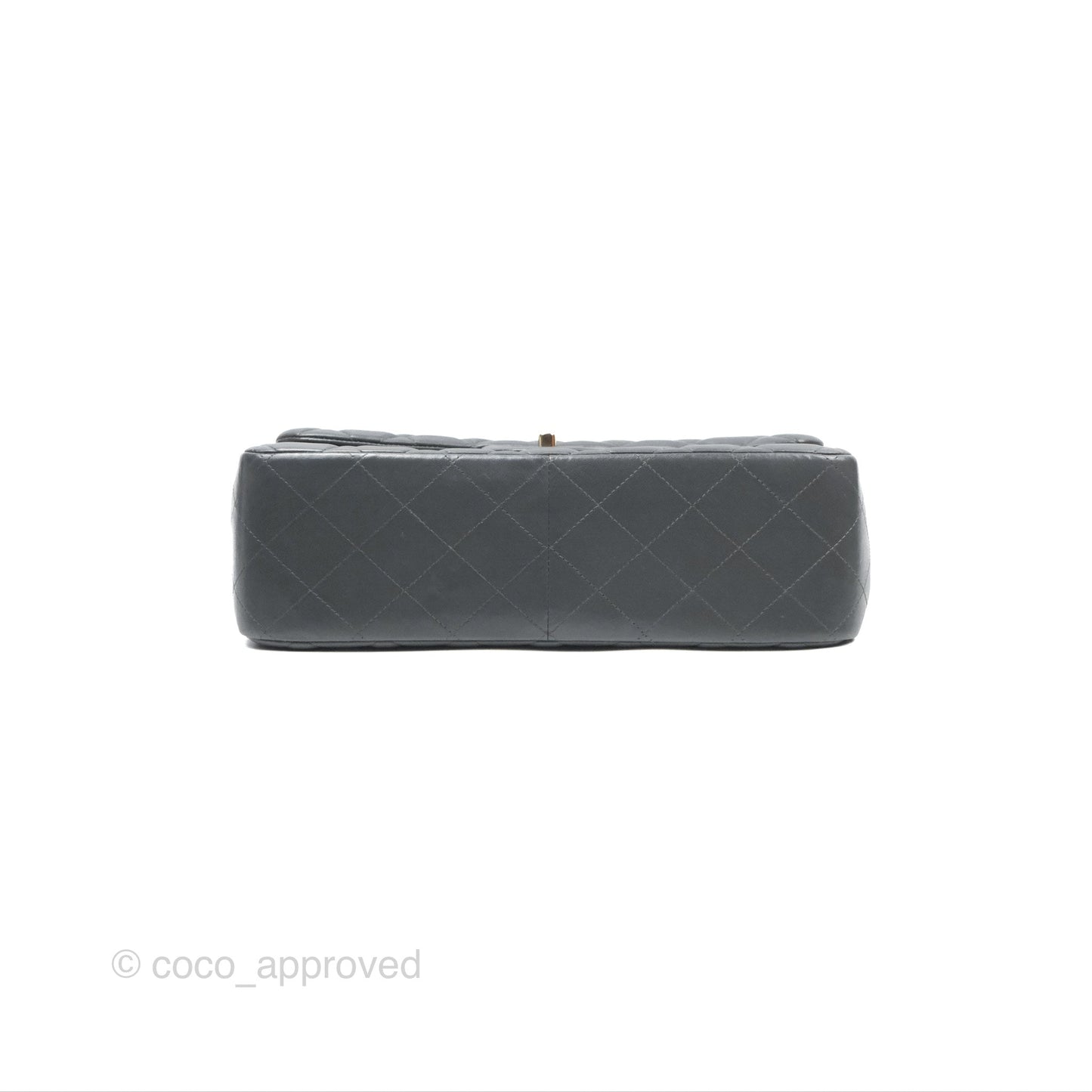 Chanel Jumbo Double Flap Dark Grey Lambskin Brushed Gold Hardware⁣⁣