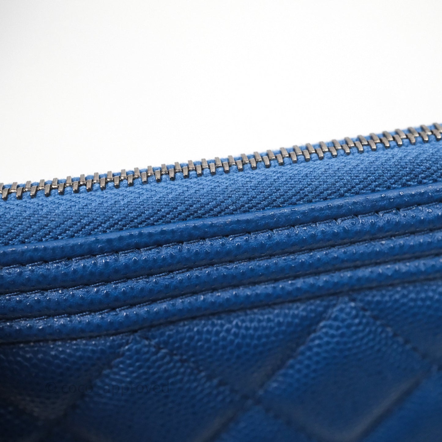 Chanel Large O Case Boy Blue Caviar Ruthenium Hardware