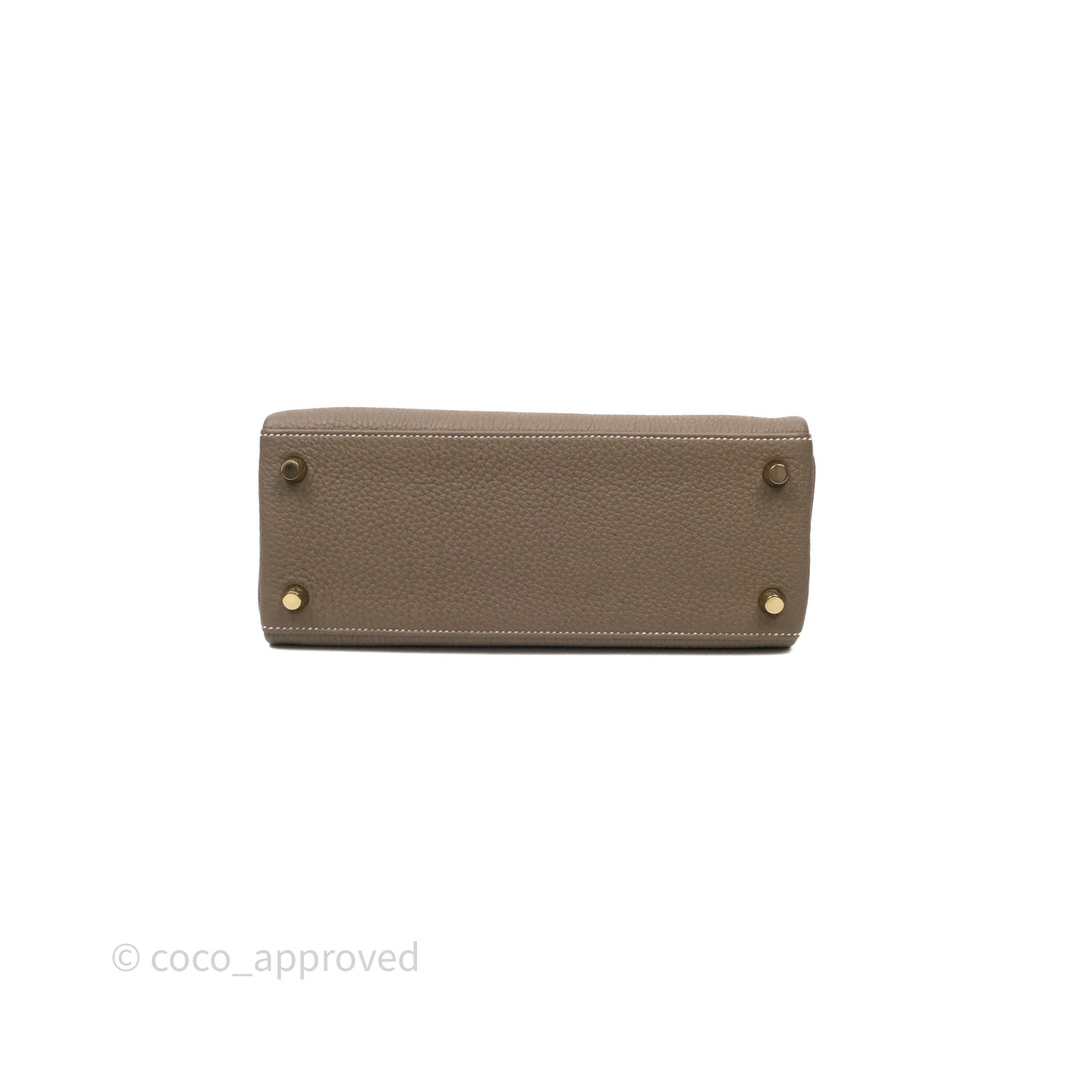 Hermes Kelly 25 Etoupe 18 Togo Gold Hardware