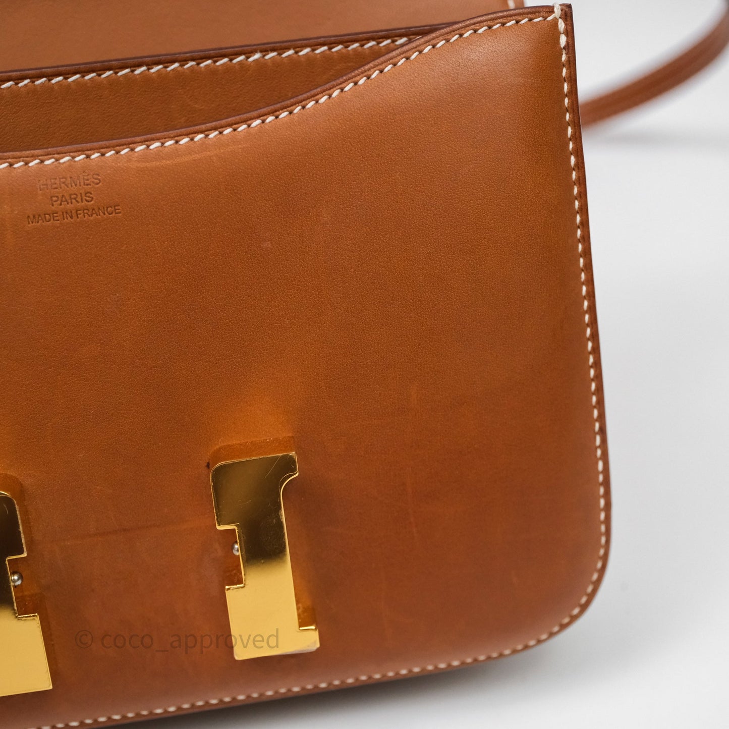 Hermès Constance Mini Smooth Barenia Leather Gold Hardware