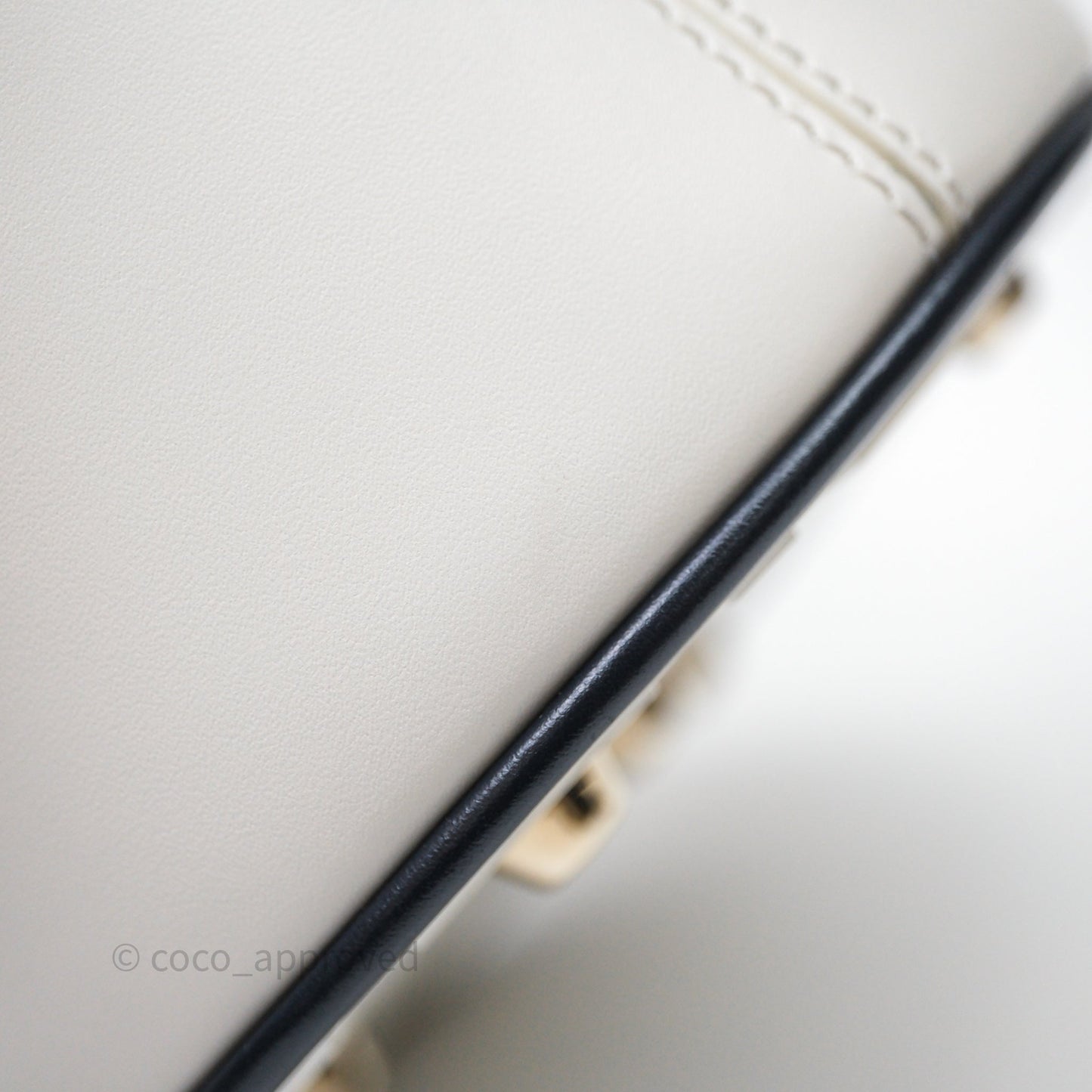 Dior Small Vibe Bucket Bag White Navy Smooth Calfskin