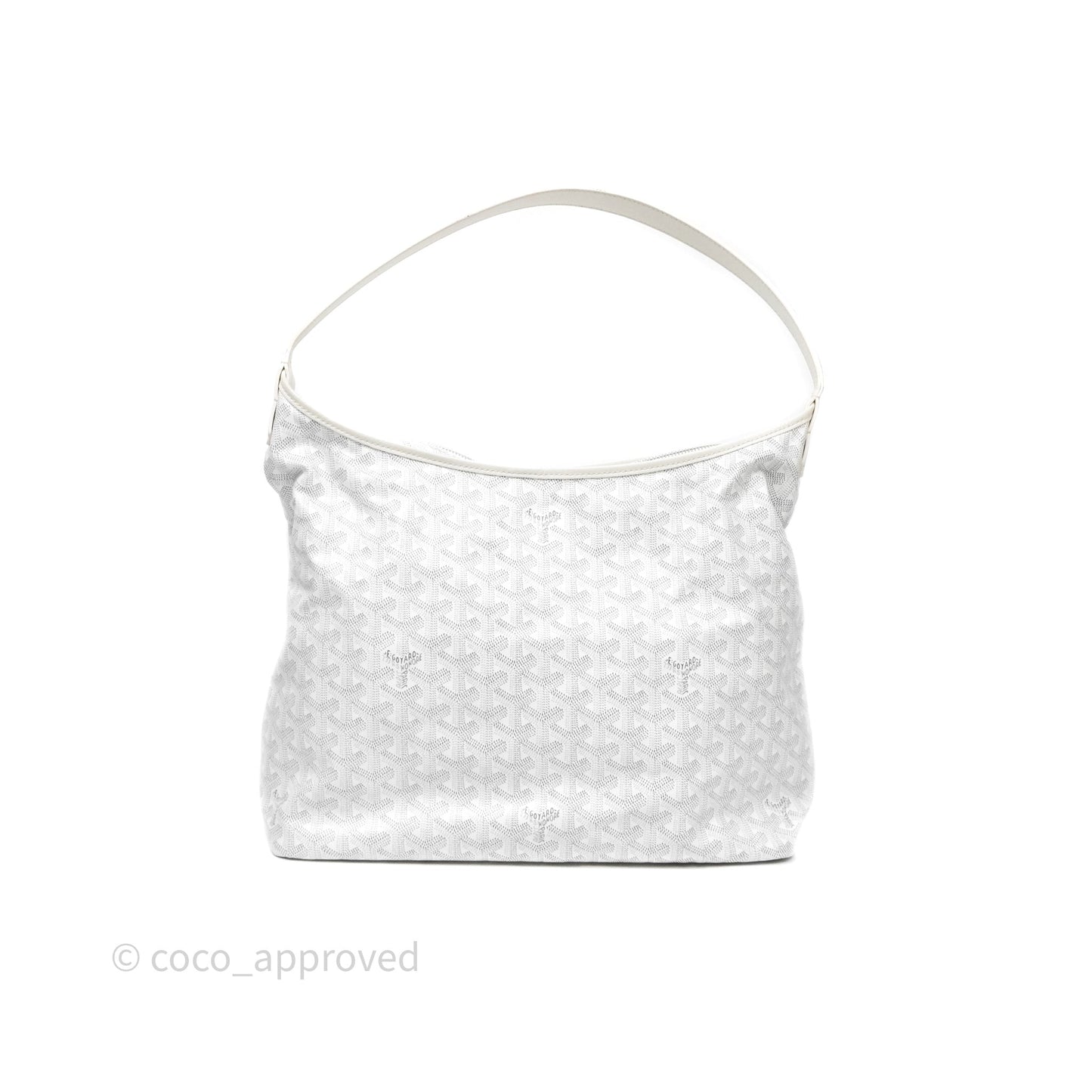 Goyard Bohème Hobo Bag PM White Goyardine Canvas