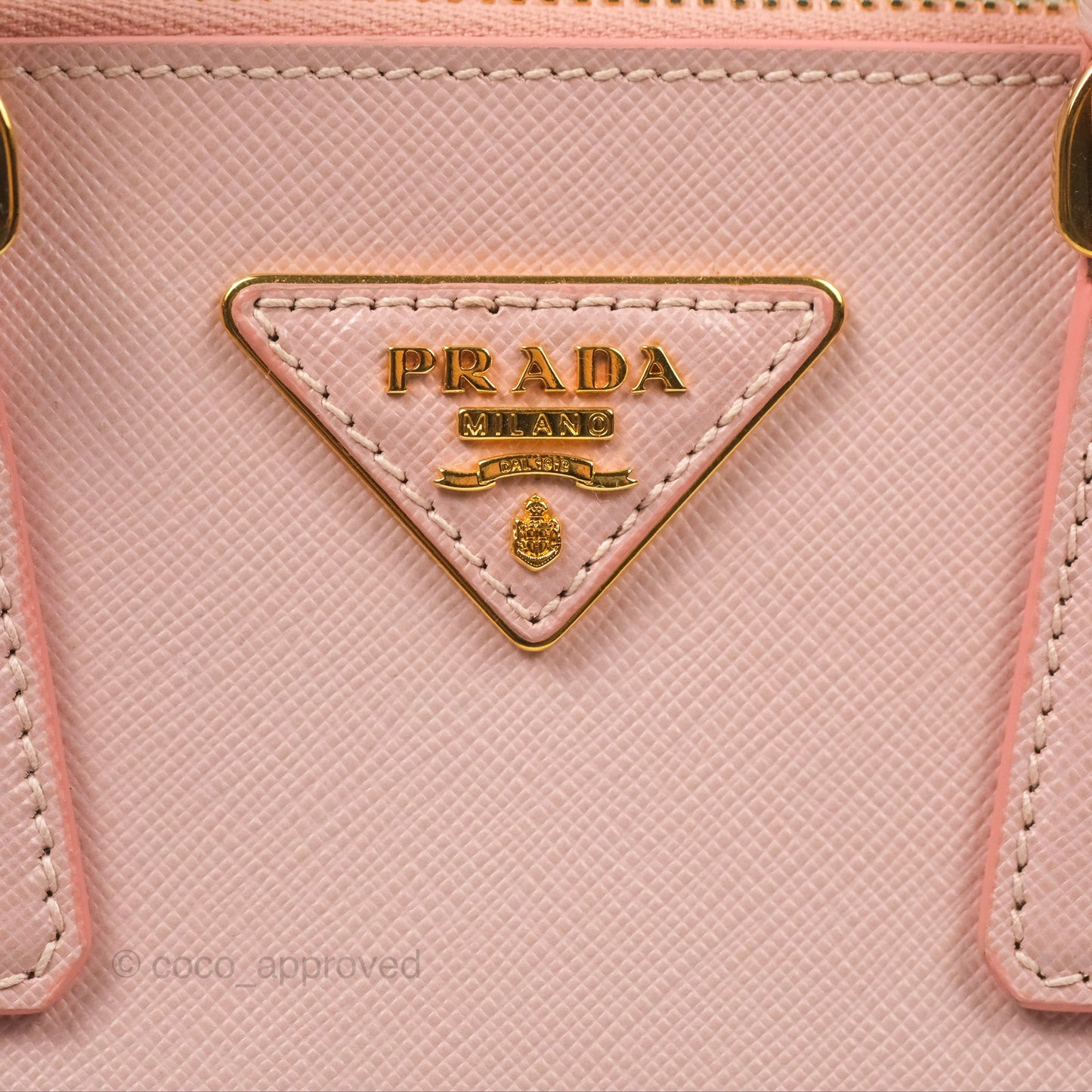 Prada Small Promenade Bag Saffiano Lux Light Pink