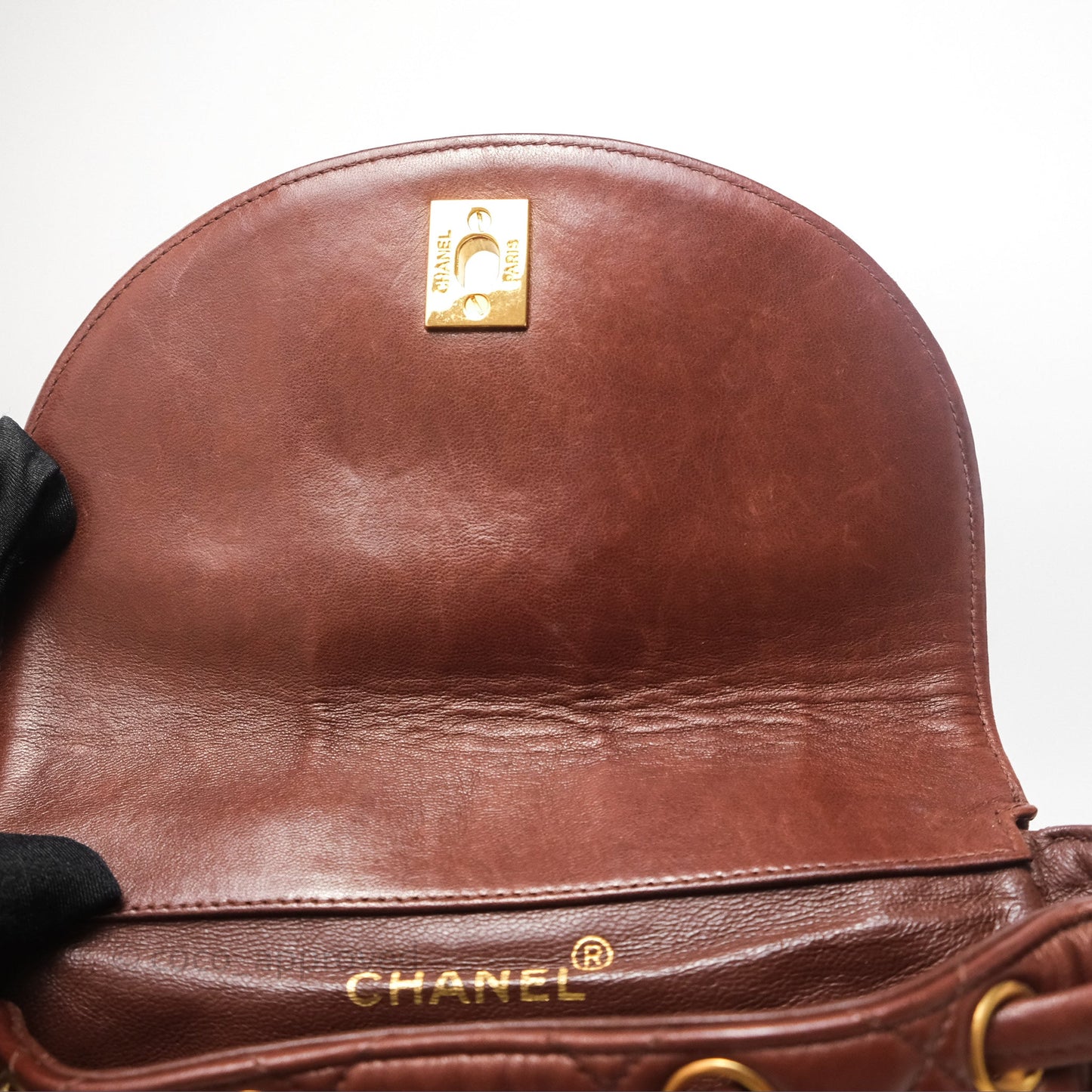 Chanel Vintage CC Duma Backpack Brown Lambskin 24K Gold Hardware