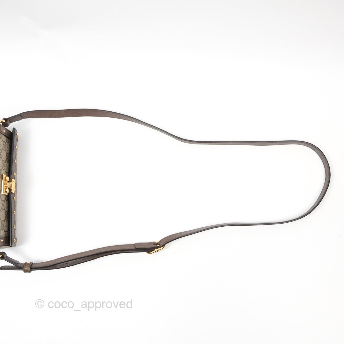 Gucci Gucci Brown/Beige GG Supreme Canvas and Leather Mini Trunk Bag
