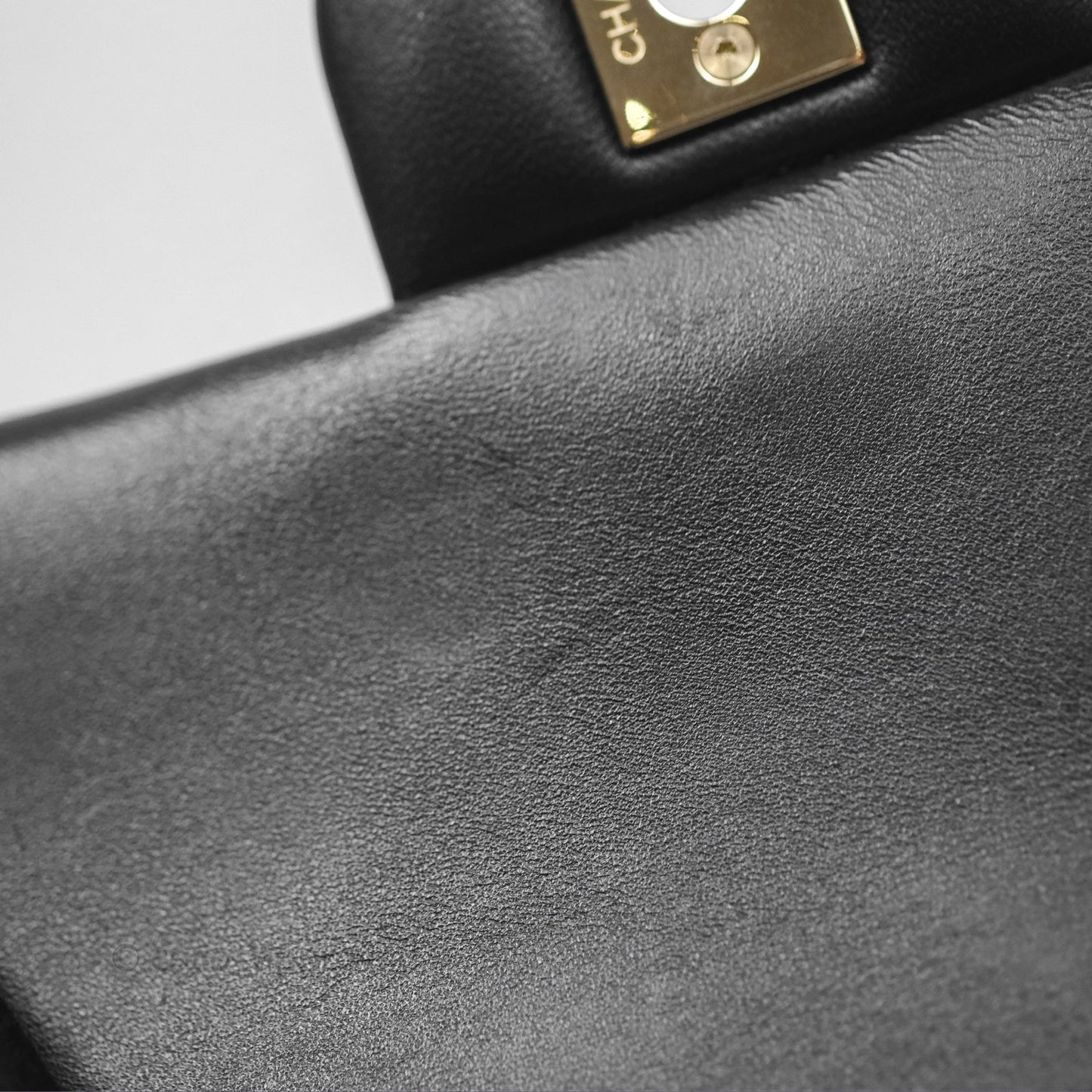 Chanel Mini Square Flap Quilted Black Lambskin Gold Hardware