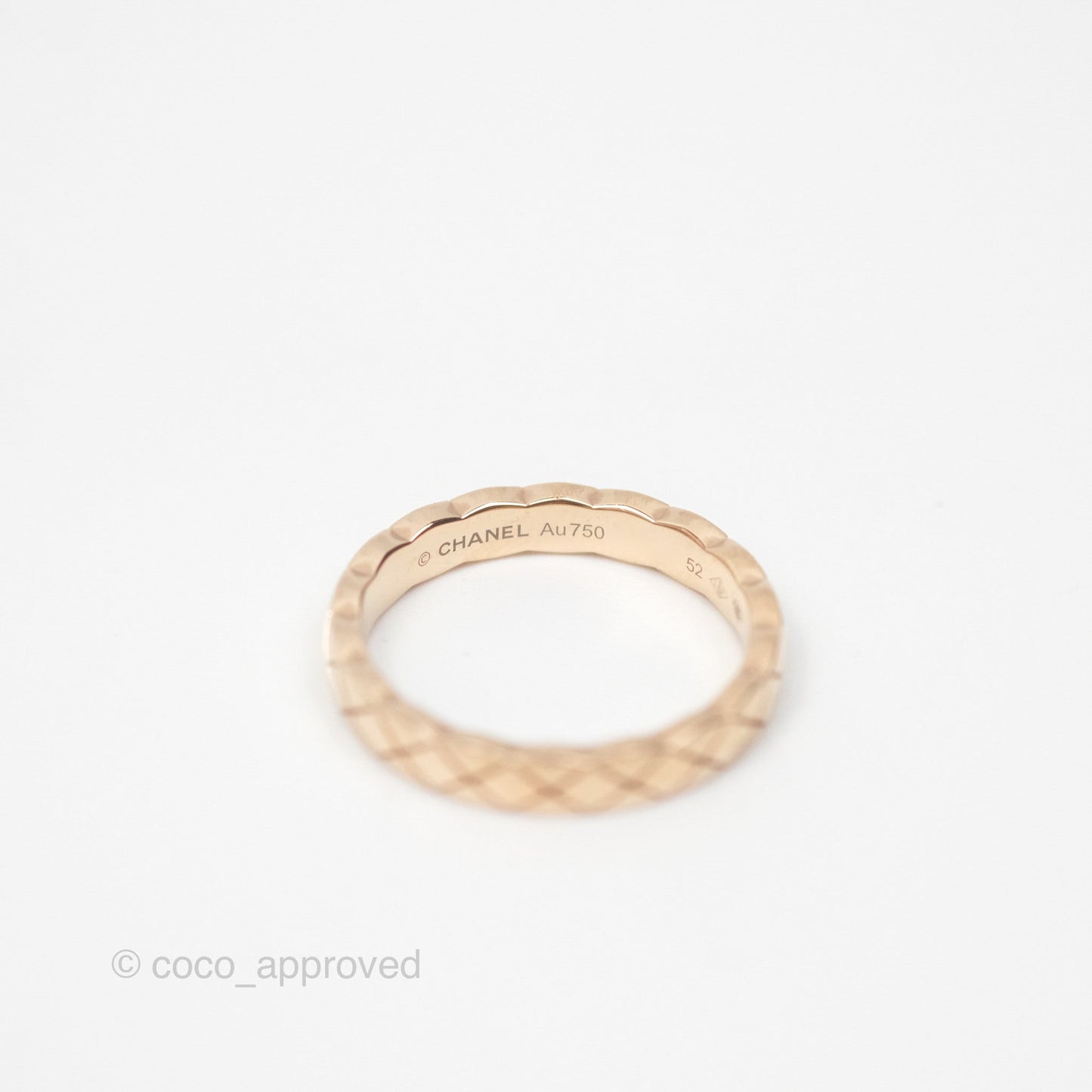 Chanel Coco Crush Ring 18K Beige Gold Size 52