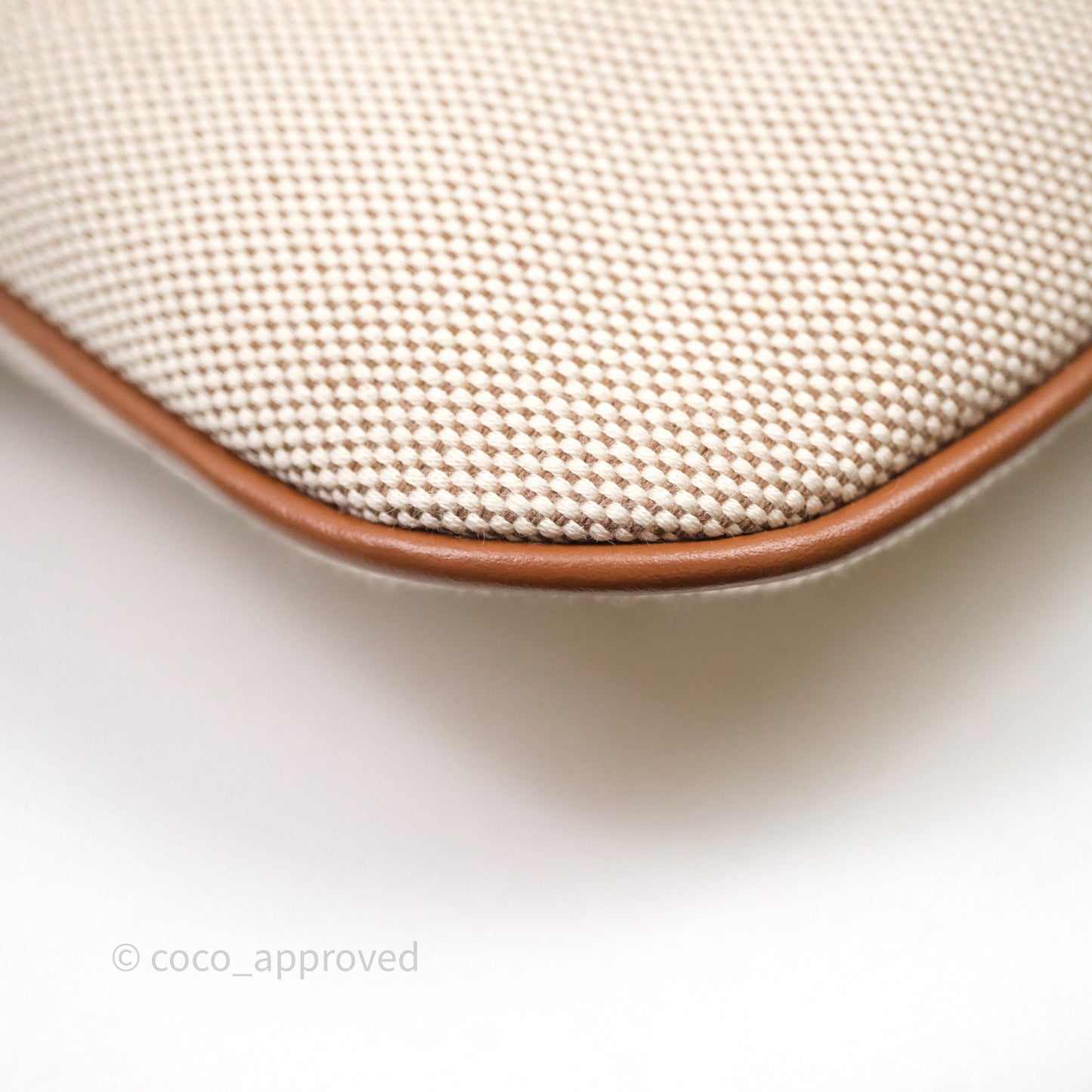 Miu Miu Ivy Tote Bag Canvas Beige/Brandy