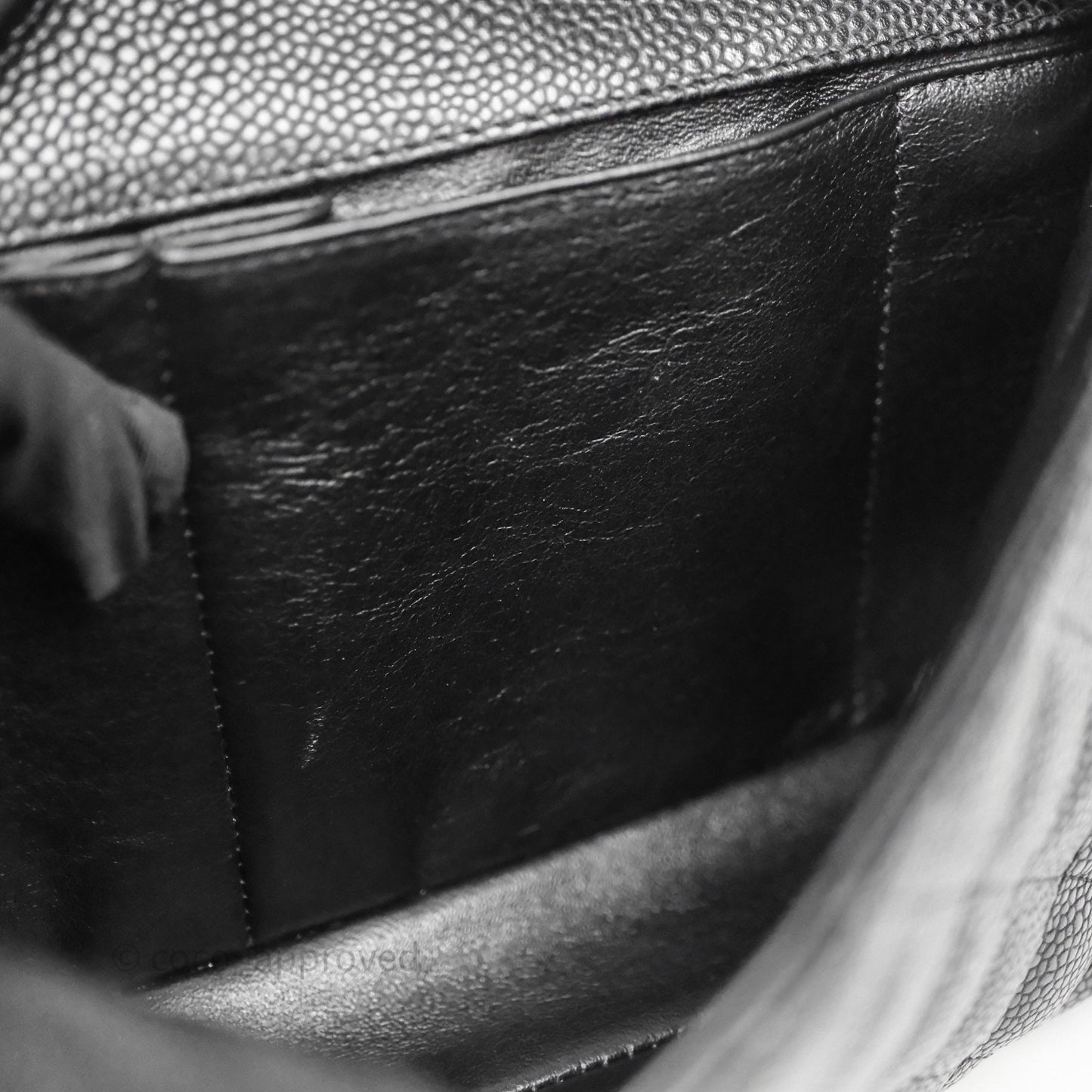 Chanel East West Flap Bag Black Caviar Silver Hardware
