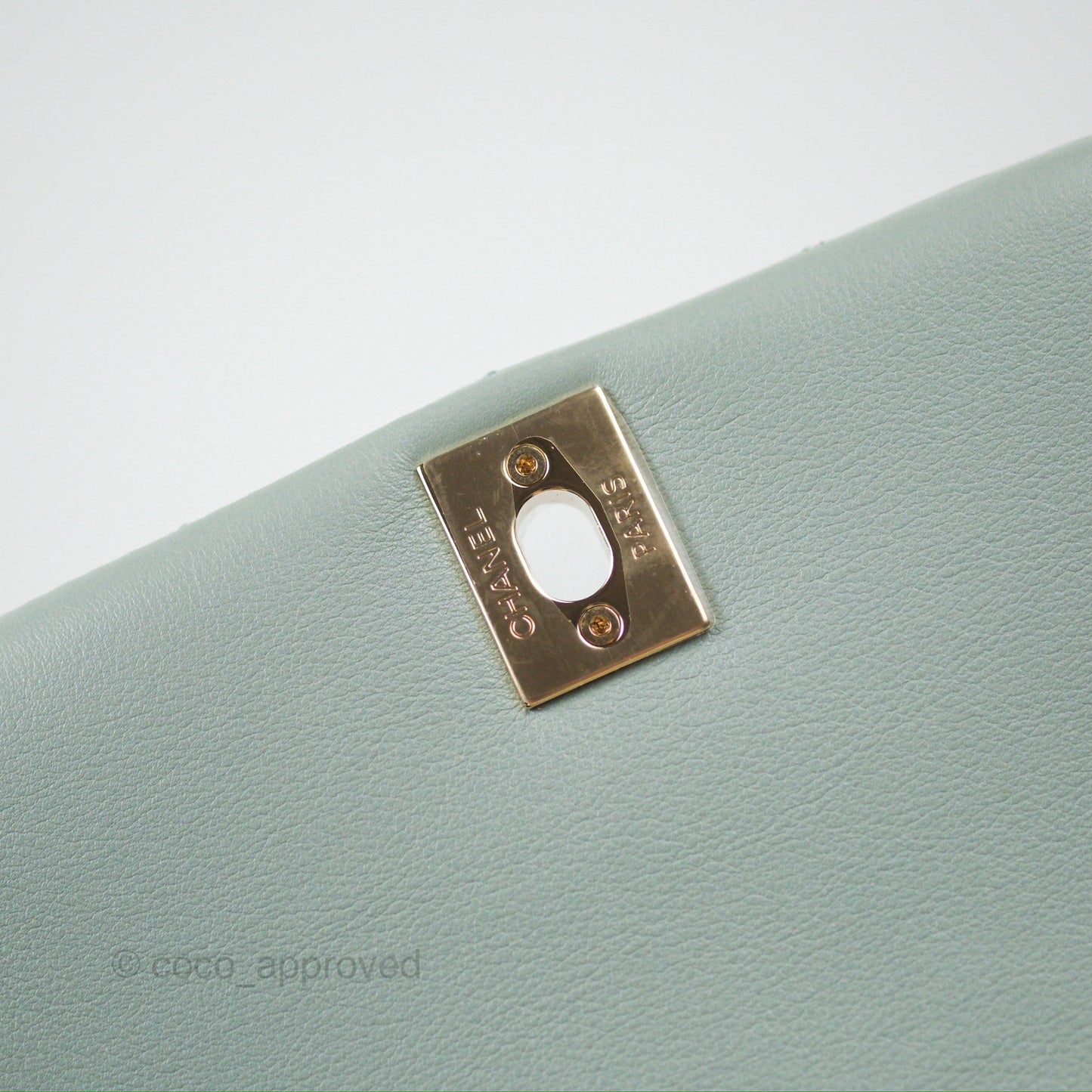 Chanel Quilted Large Duma Drawstring Backpack Tiffany Green Lambskin 23C