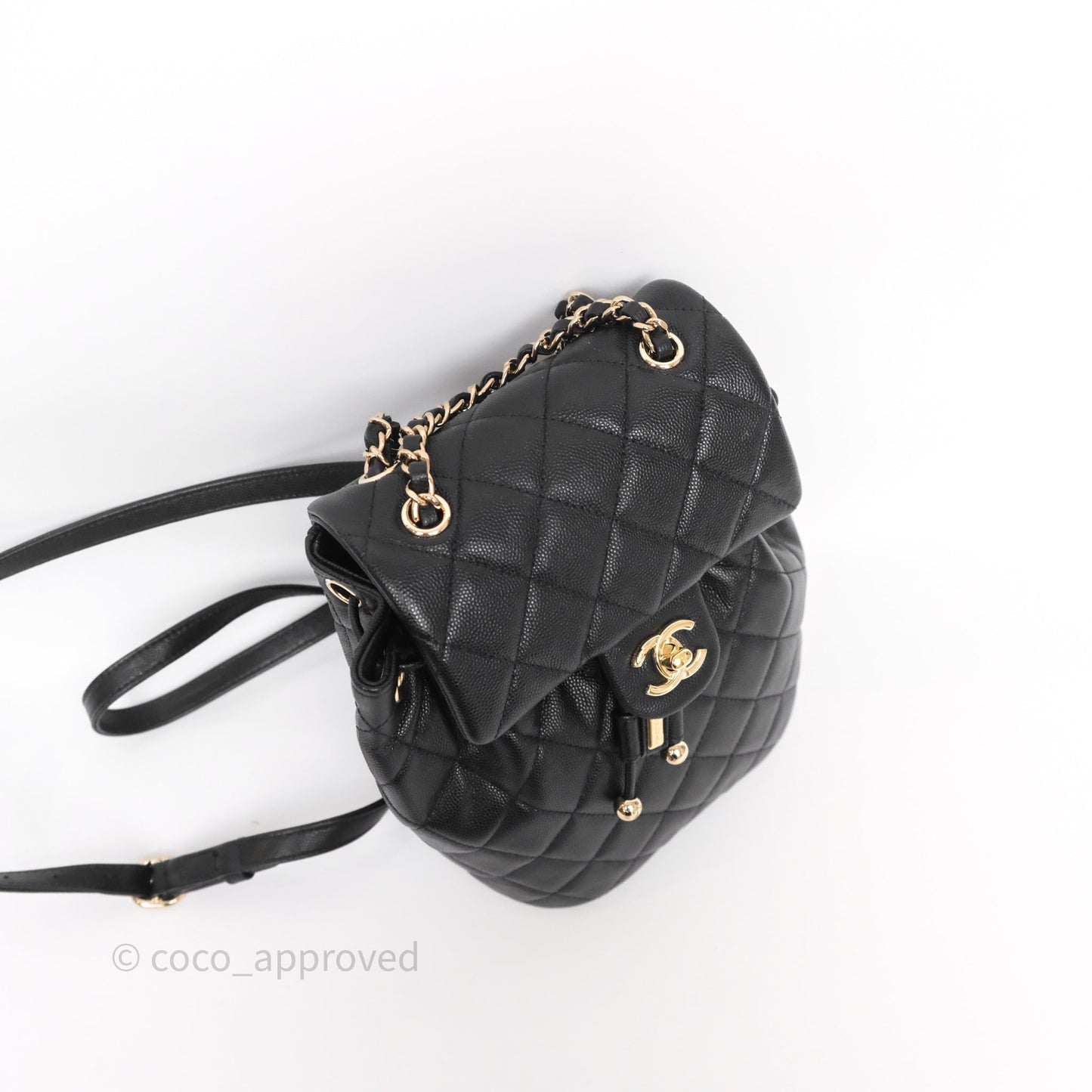 Chanel Urban Spirit Mini Black Caviar Backpack Gold Hardware