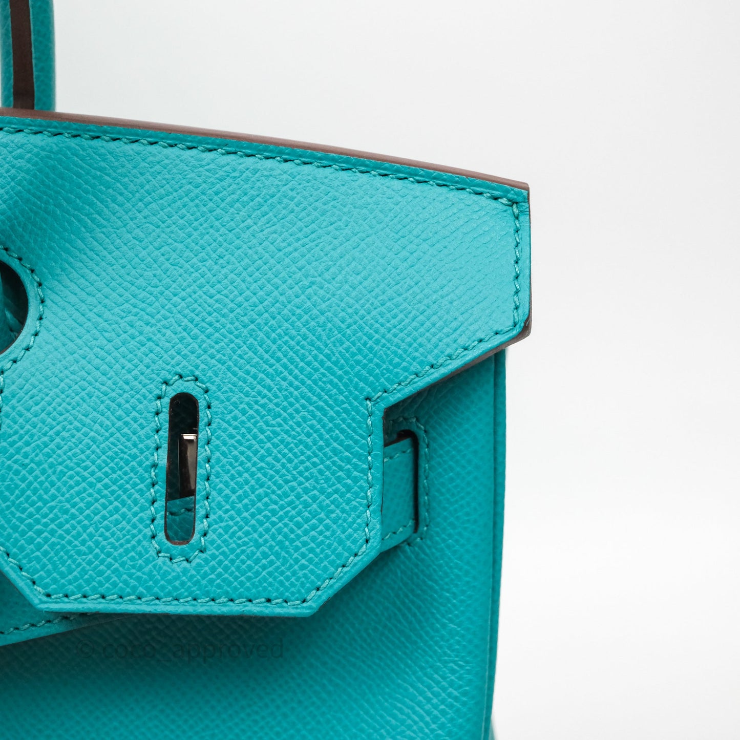Hermès Birkin 30 Retourne Vert Verone U1 Epsom Palladium Hardware