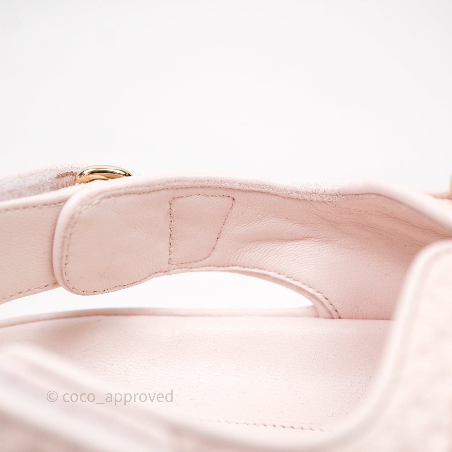 Chanel Dad Sandals Medallion Light Pink Size 39