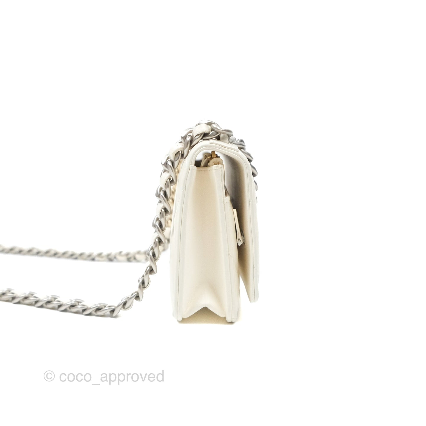 Chanel 19 Wallet on Chain WOC White Mixed Hardware