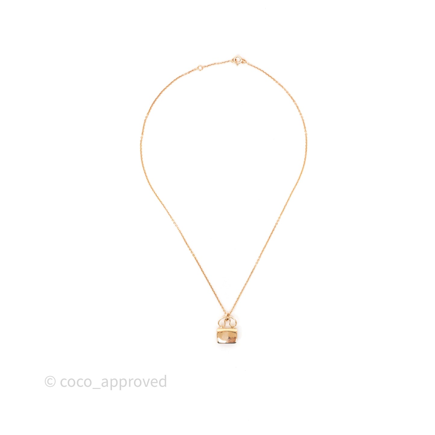 Hermès Constance Amulettes Diamonds Pendant Necklace Rose Gold