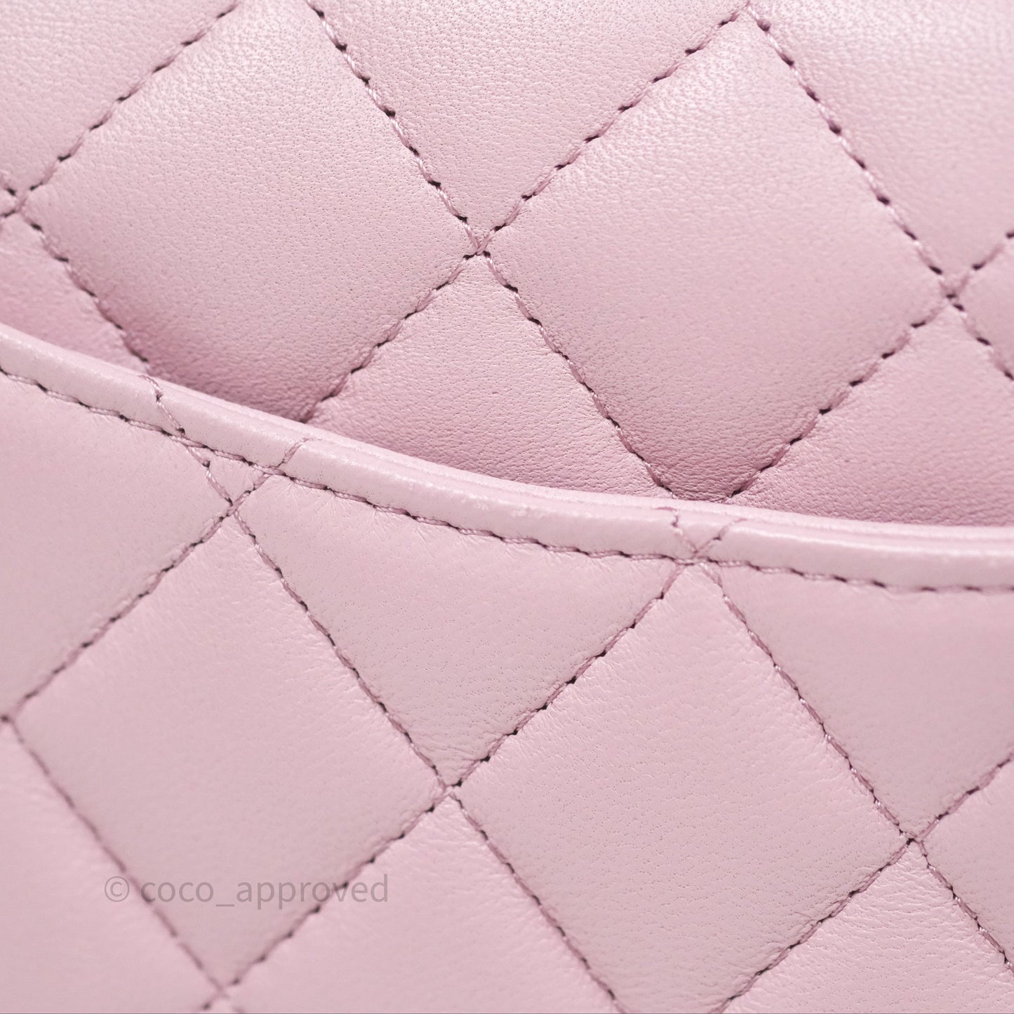 Chanel Top Handle Mini Rectangular Flap Pink Lambskin Gold Hardware