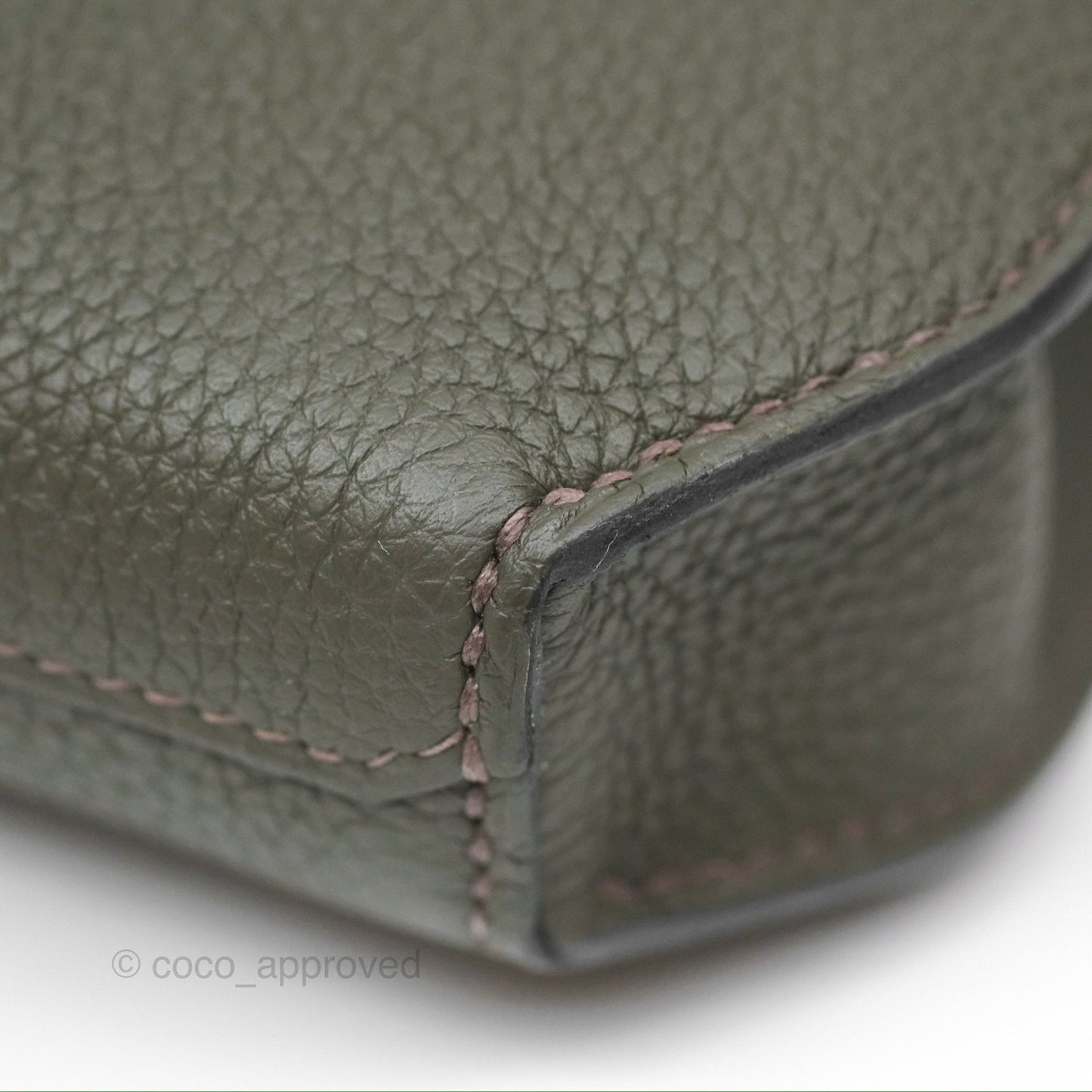 Hermès Kelly Depeches 25 Pouch Vert De Gris Togo