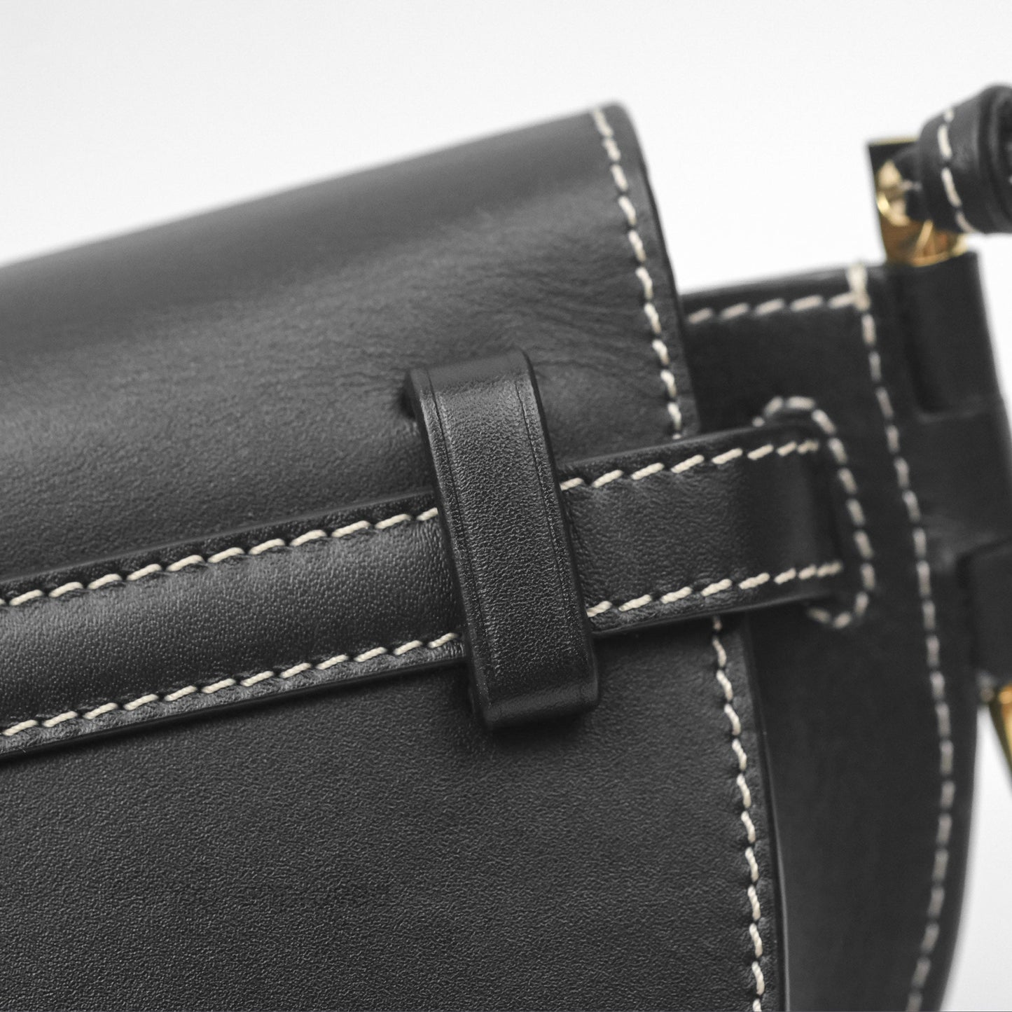 Loewe Mini Gate Belt Bag in Soft Calfskin Black