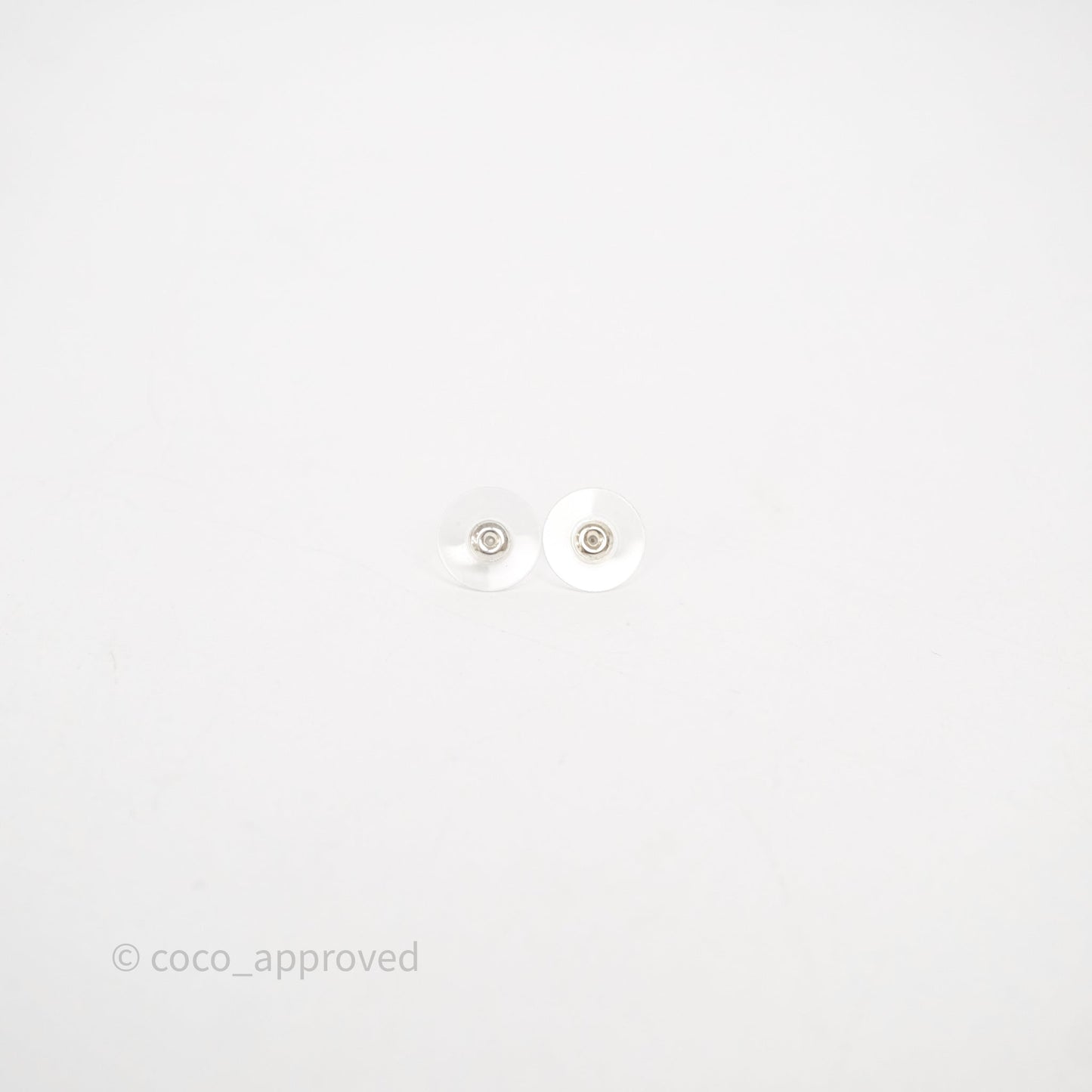 Chanel Double CC Earrings Silver Tone 26S