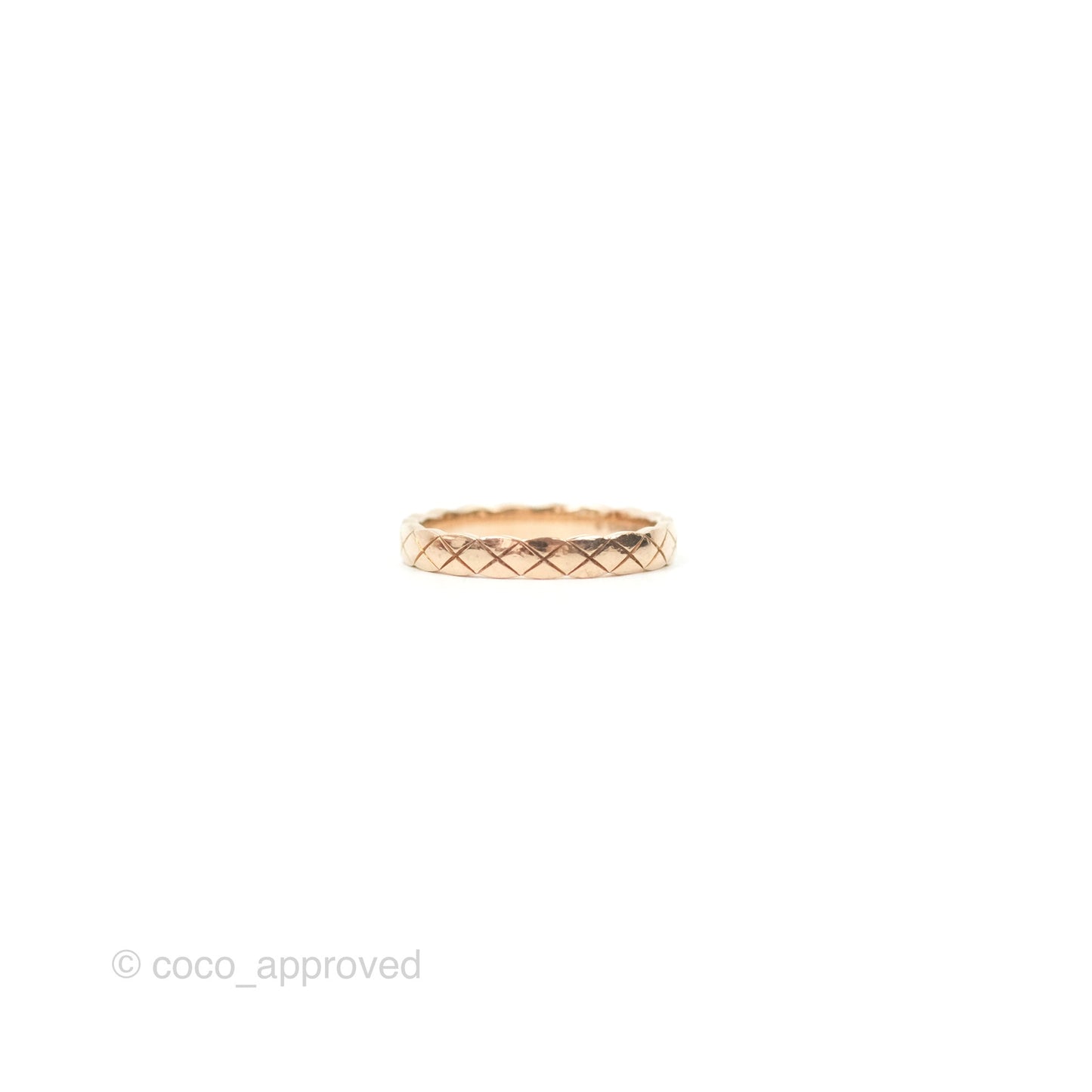 Chanel Coco Crush Ring 18K Beige Gold Size 57