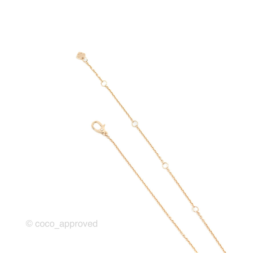 Chanel Coco Crush Diamond Necklace Beige Gold
