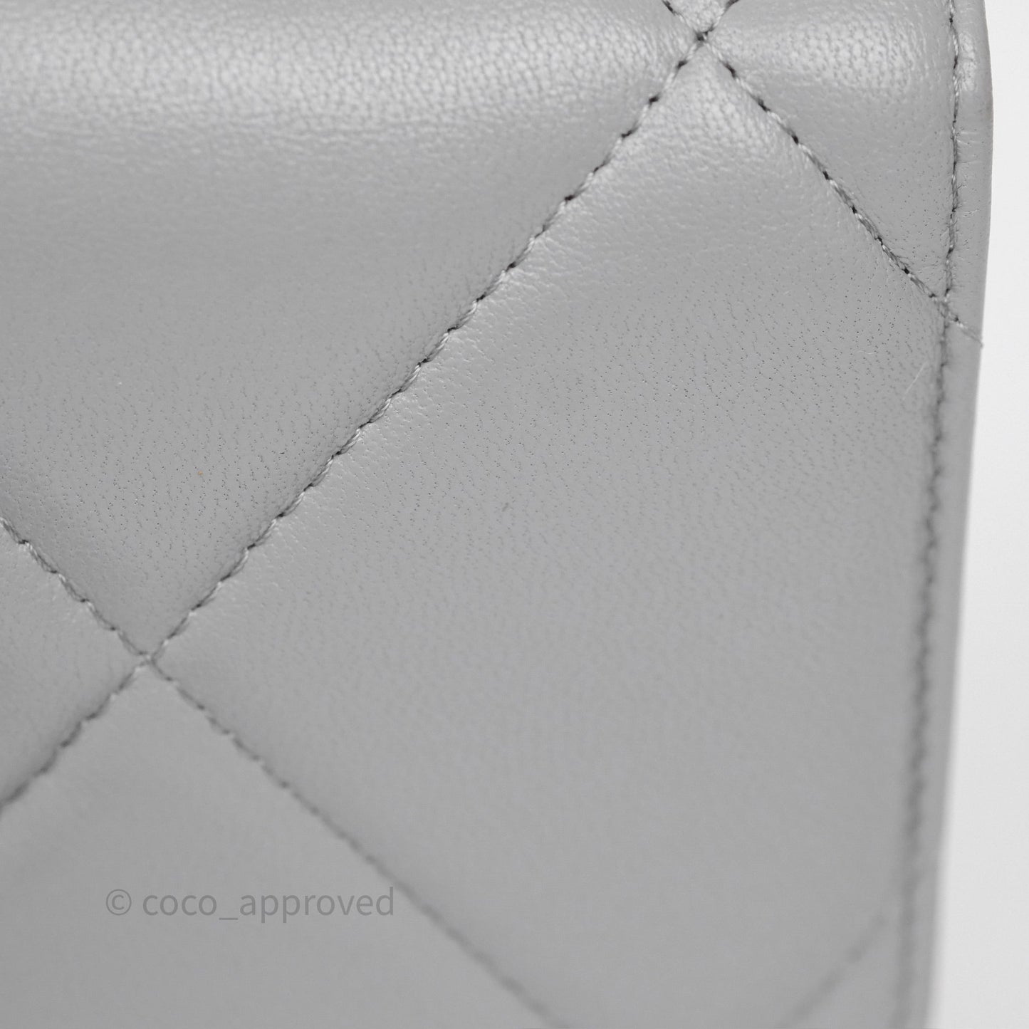 Chanel 19 Wallet on Chain WOC Grey Lambskin Mixed Hardware