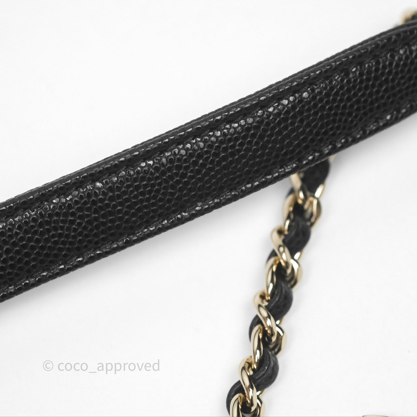 Chanel Mini Coco Handle Quilted Black Caviar Gold Hardware