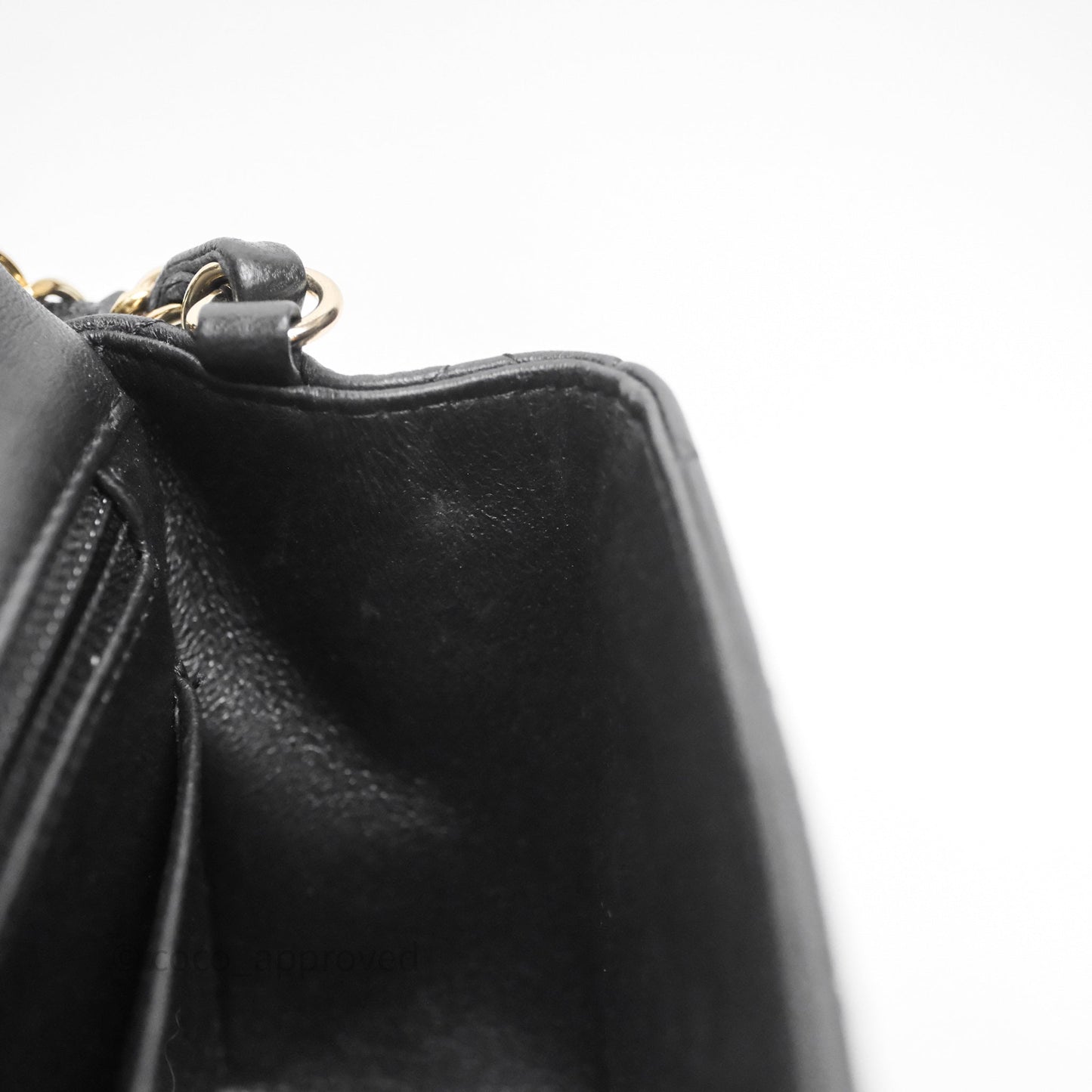 Chanel Mini Rectangular Flap Quilted Black Lambskin Gold Hardware
