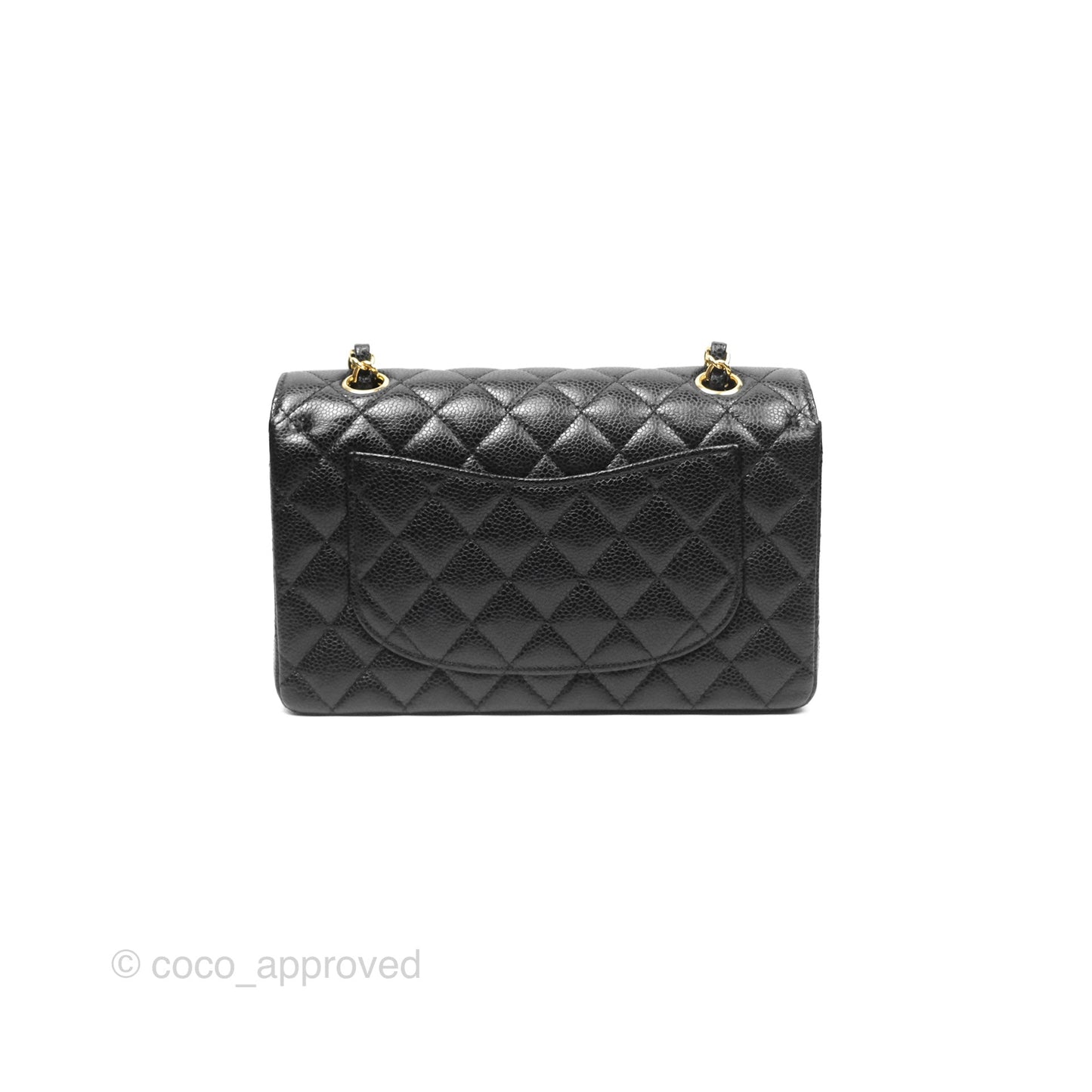 Chanel Small Classic Flap Quilted Black Caviar Gold Hardware