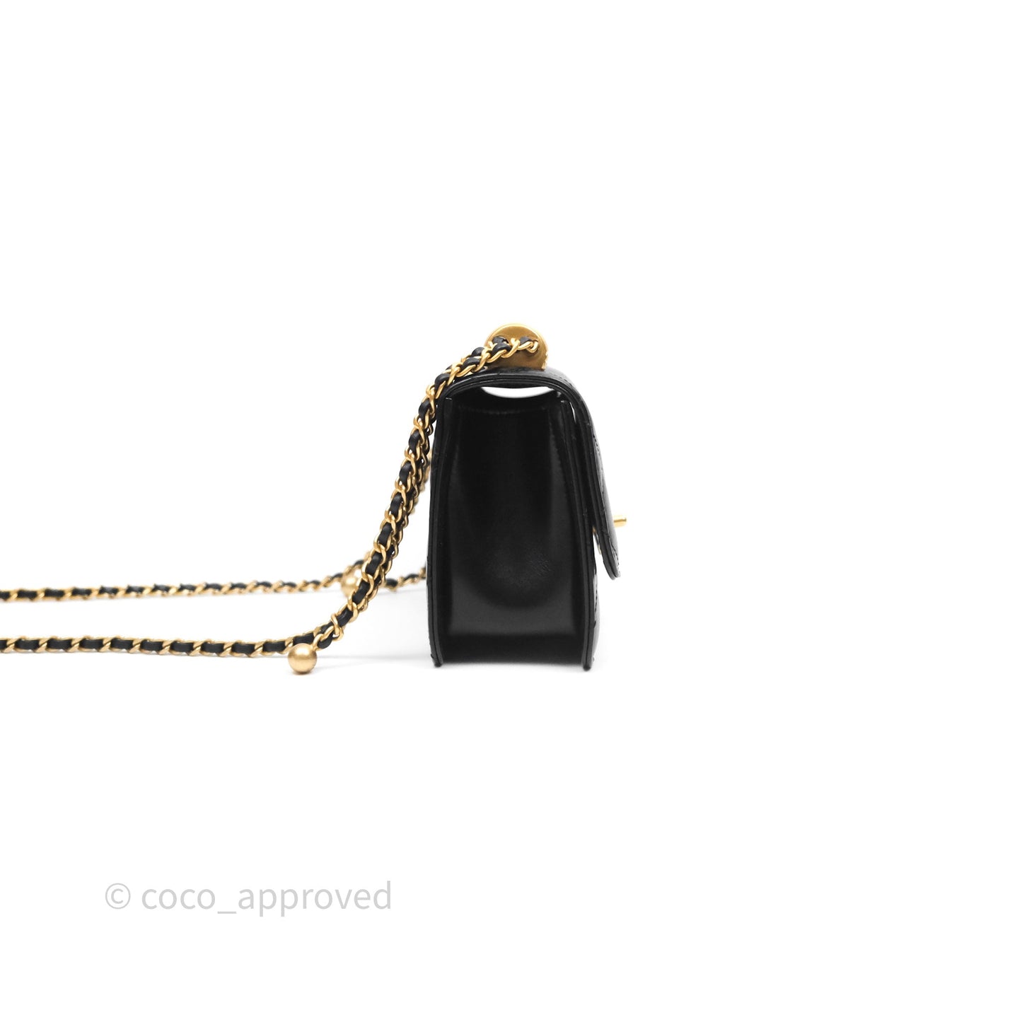 Chanel Quilted Mini Perfect Fit Adjustable Black Calfskin Gold Hardware