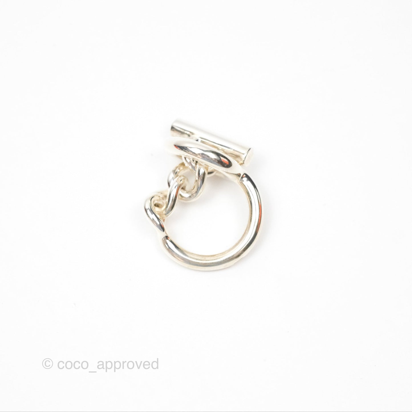 Hermes Croisette Ring Large Model Sterling Silver