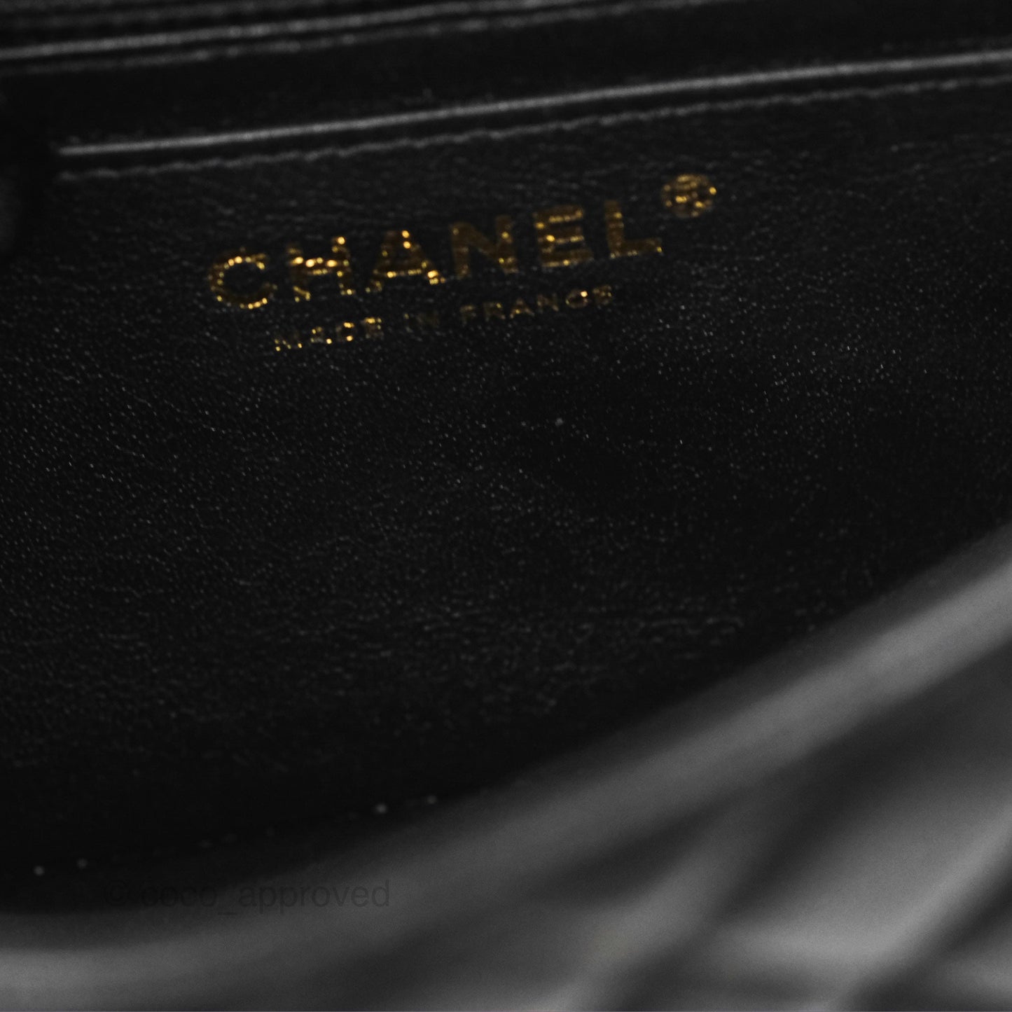 Chanel Quilted Mini Rectangular Flap Black Lambskin Gold Hardware