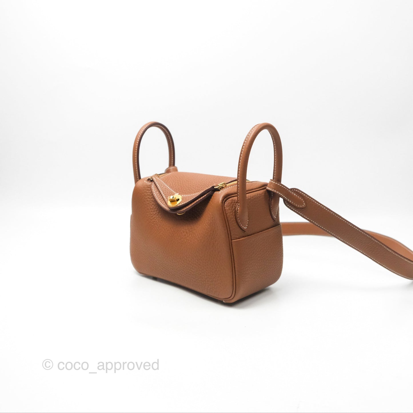 Hermès Mini Lindy 20 Gold Clemence Gold Hardware