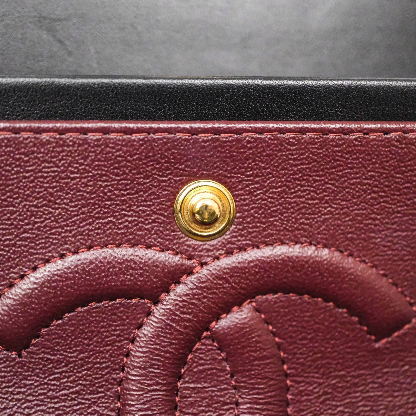 Chanel Classic M/L Medium Flap Quilted Black Lambskin Gold Hardware