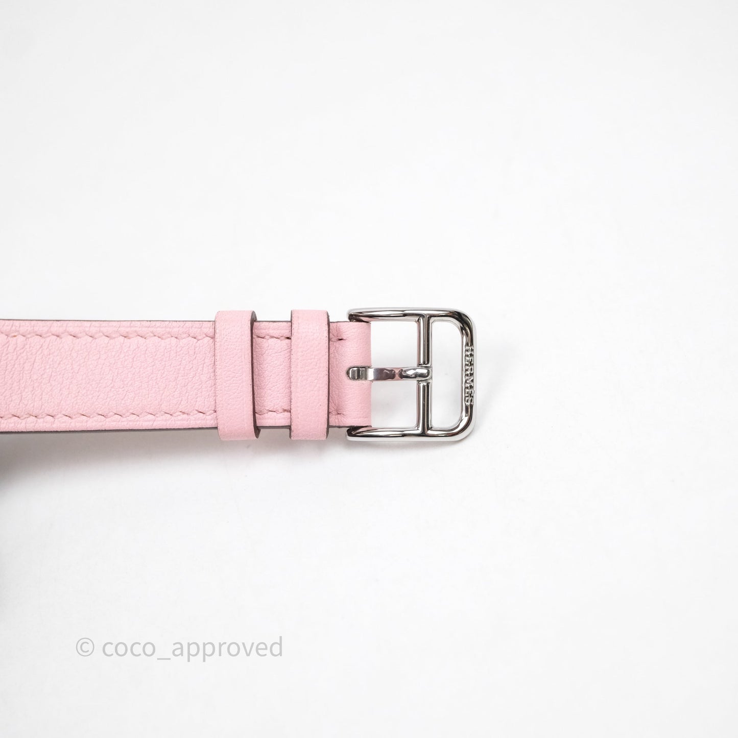 Hermès Heure H Watch Diamond Rose Sakura Swift Palladium Hardware