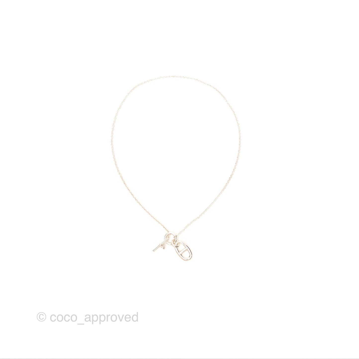 Hermès Chaine d'ancre Pendant Necklace Silver 925